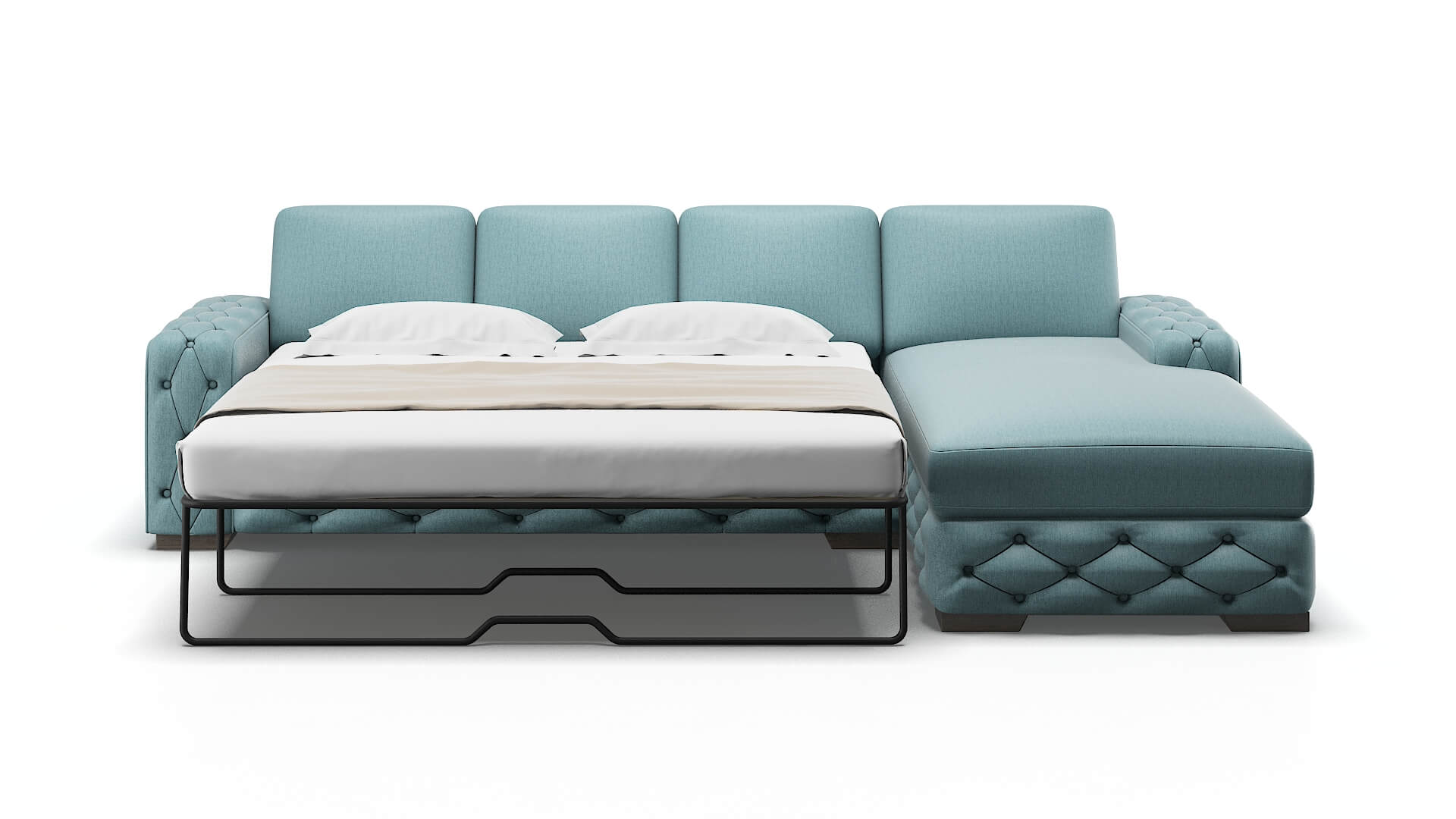 Windsor Insight Peacock Panel Sleeper Espresso legs 1