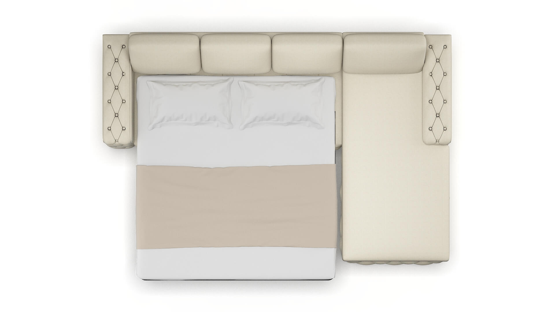 Windsor Lana Sand Panel Sleeper Espresso legs 3