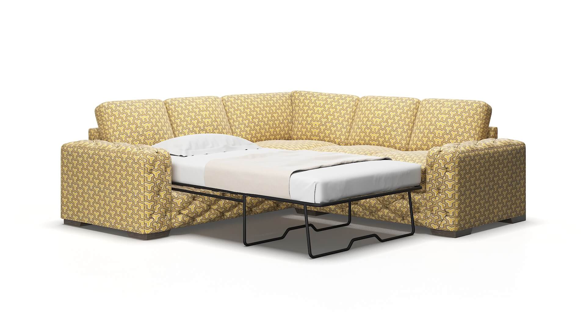 Windsor Merci dijon Sectional sleeper Espresso Legs  2