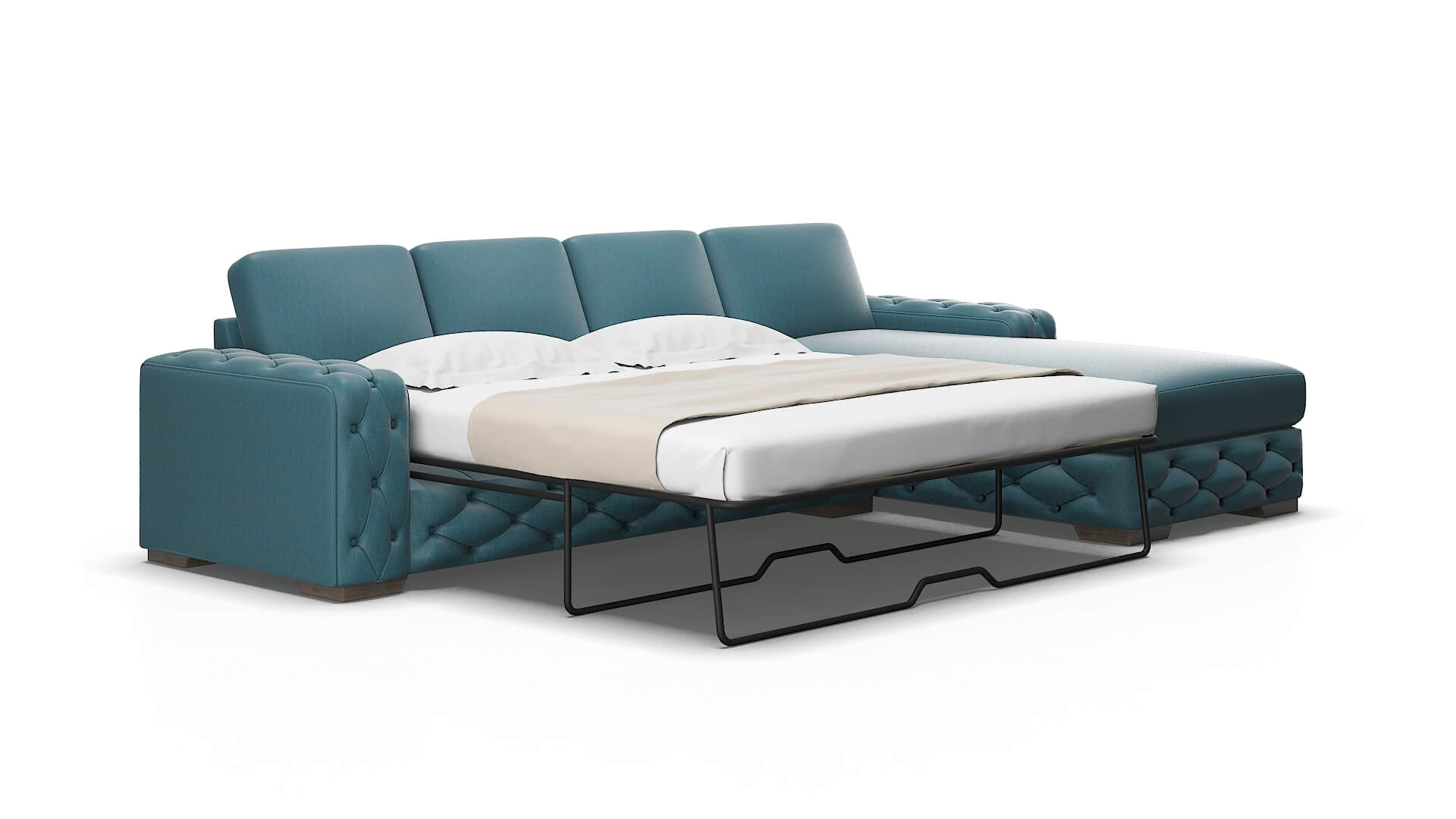 Windsor Merit Peacock Panel Sleeper Espresso legs 2