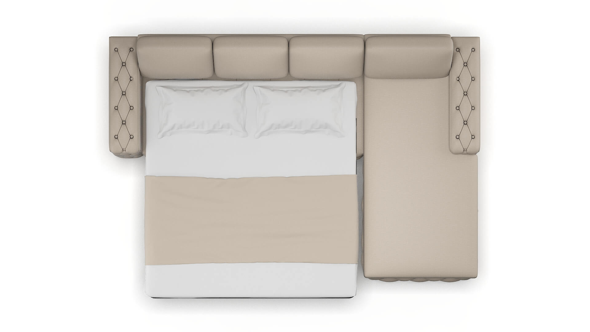 Windsor Naples Almond Panel Sleeper Espresso legs 3