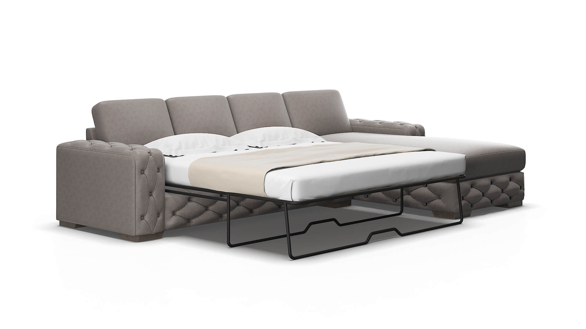 Windsor Noble otter Panel sleeper Espresso Legs  2