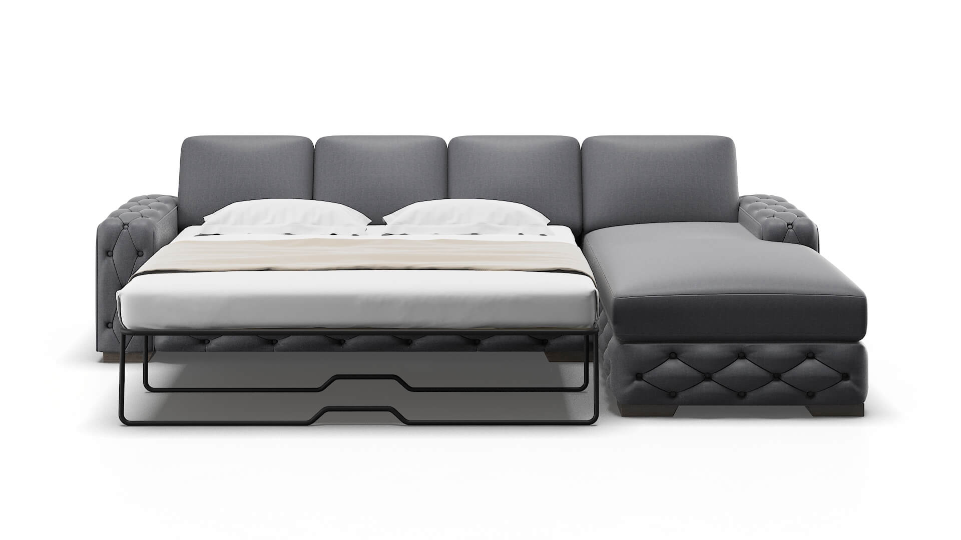 Windsor Notion Graphite Panel Sleeper Espresso legs 1