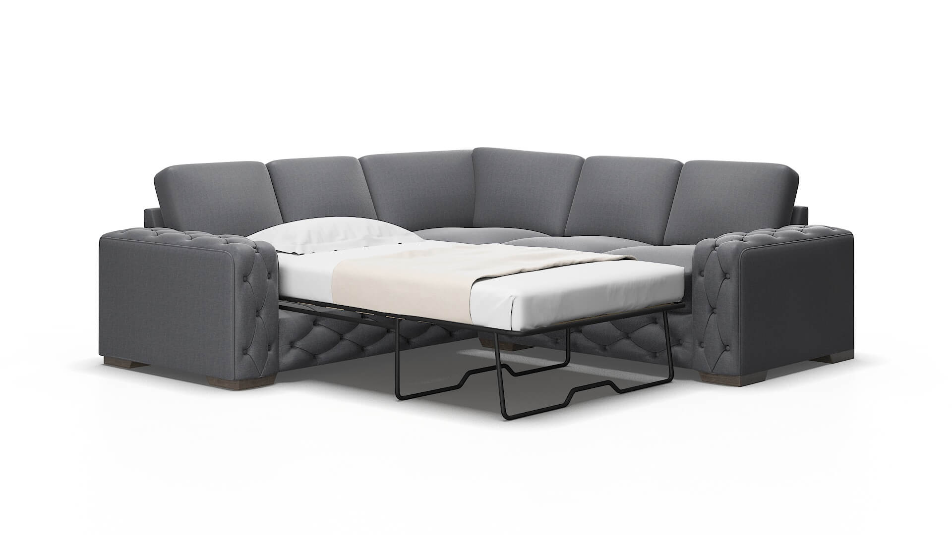 Windsor Notion graphite Sectional sleeper Espresso Legs  2