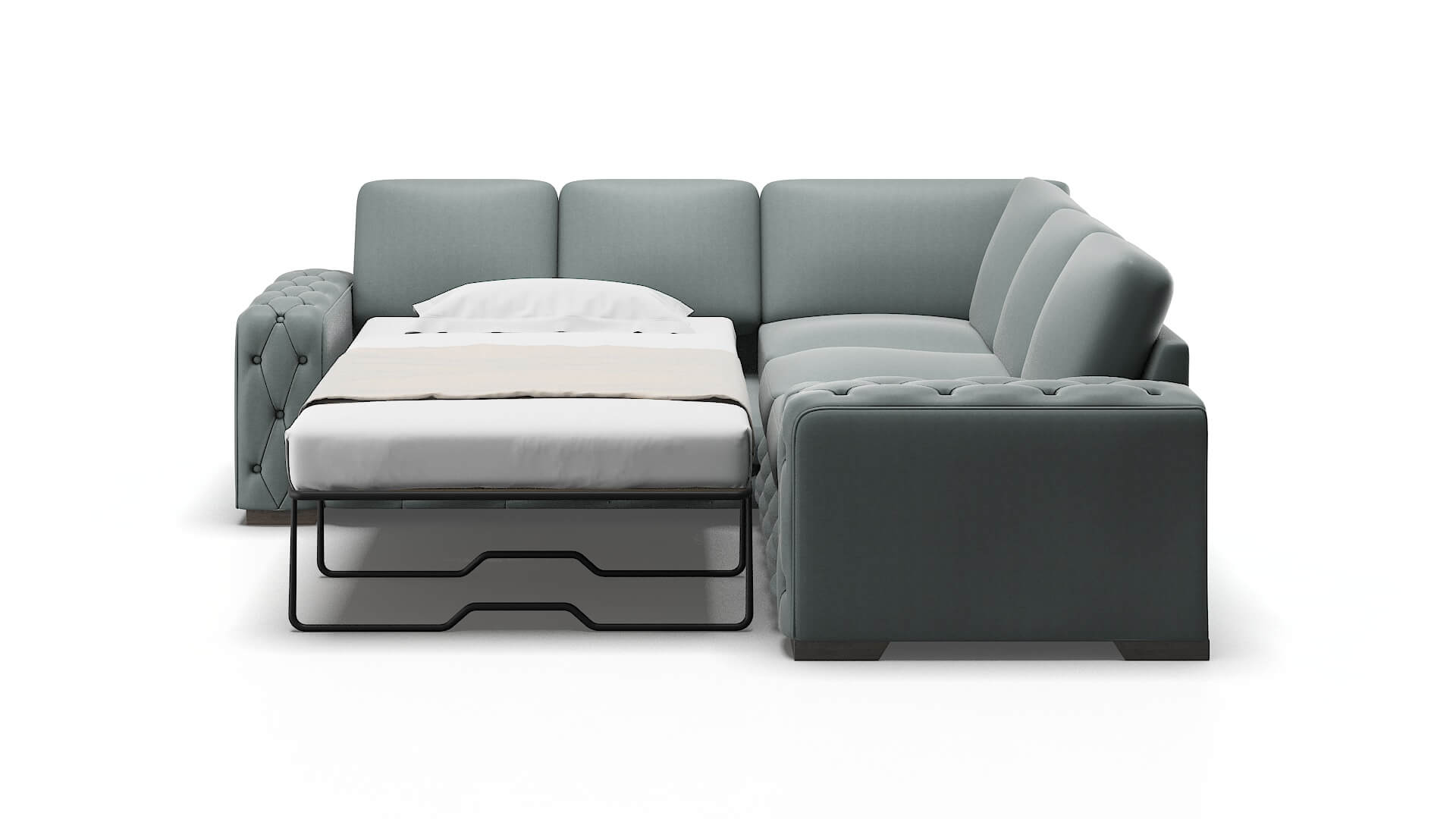 Windsor Oakley Baltic Sectional Sleeper Espresso legs 1