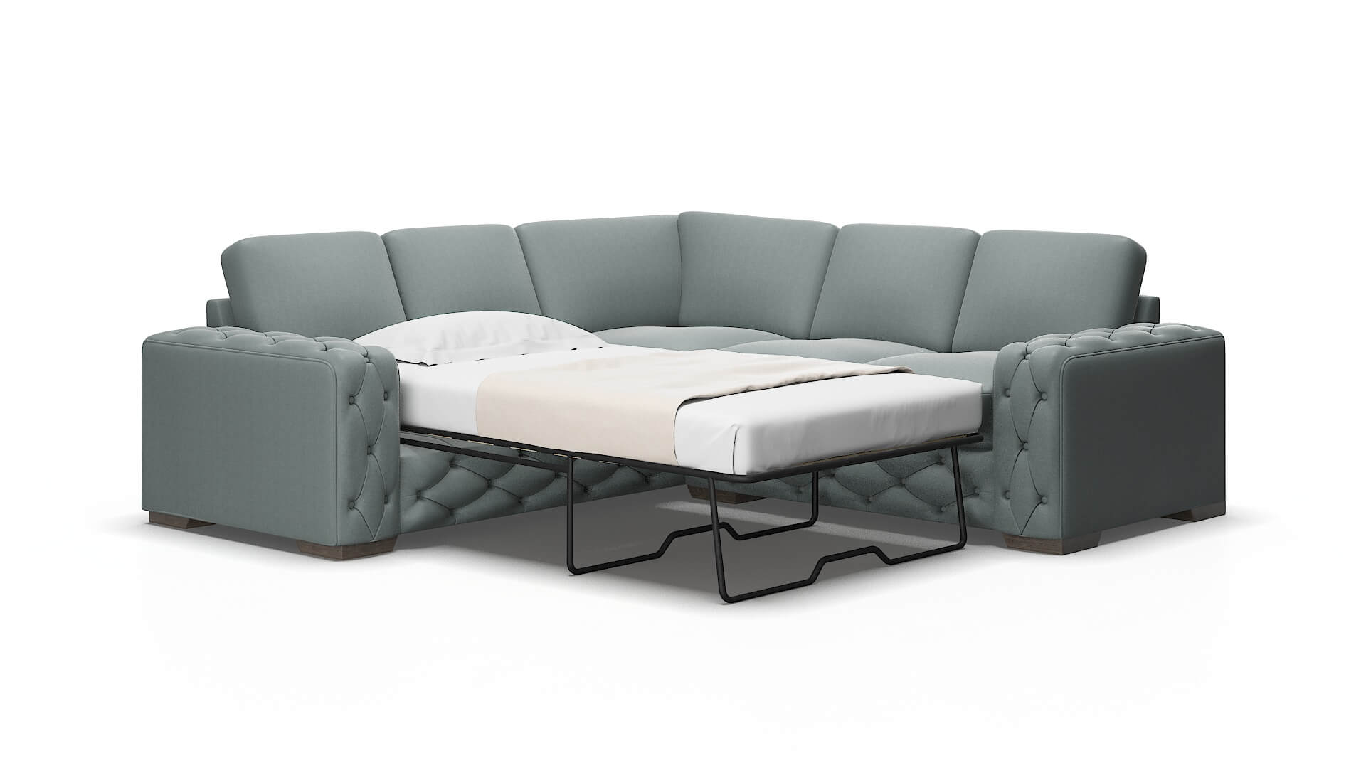 Windsor Oakley Baltic Sectional Sleeper Espresso legs 2