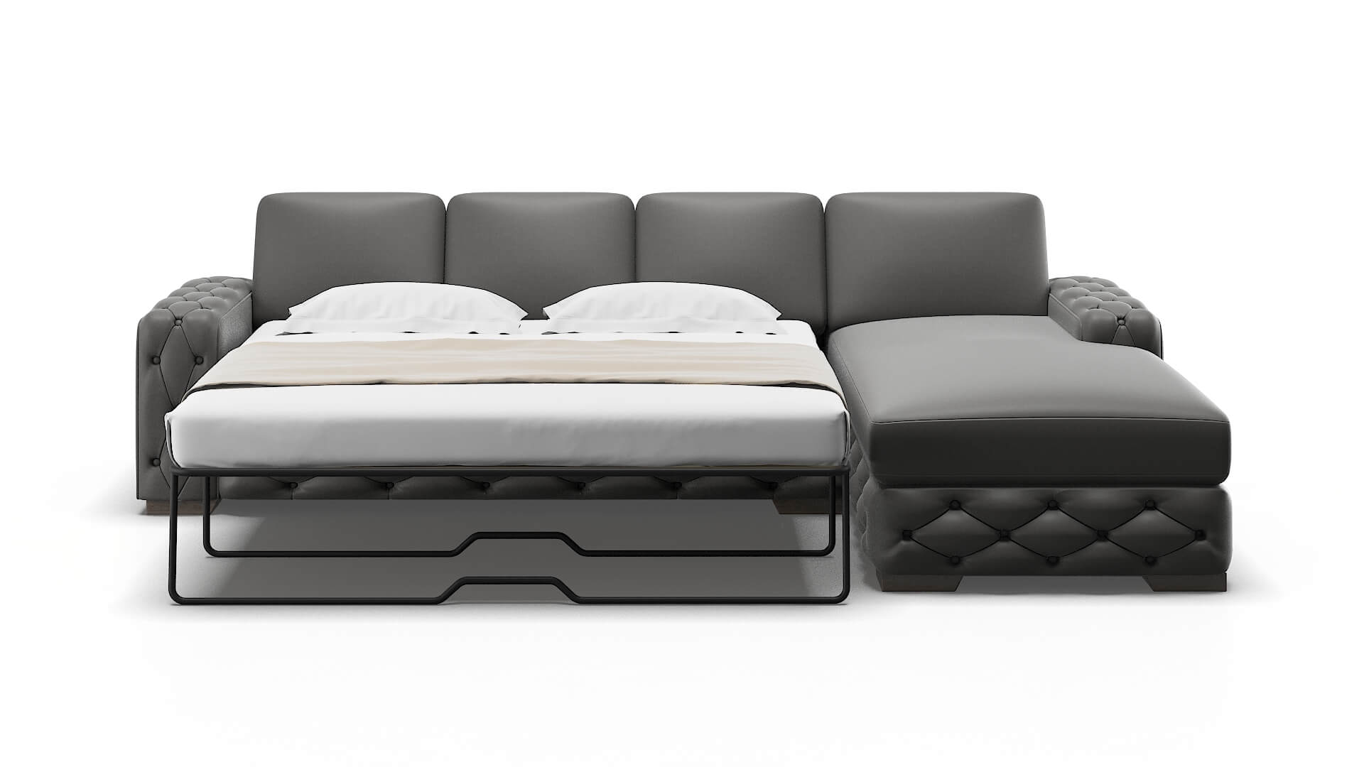 Windsor Oakley Charcoal Panel Sleeper Espresso legs 1