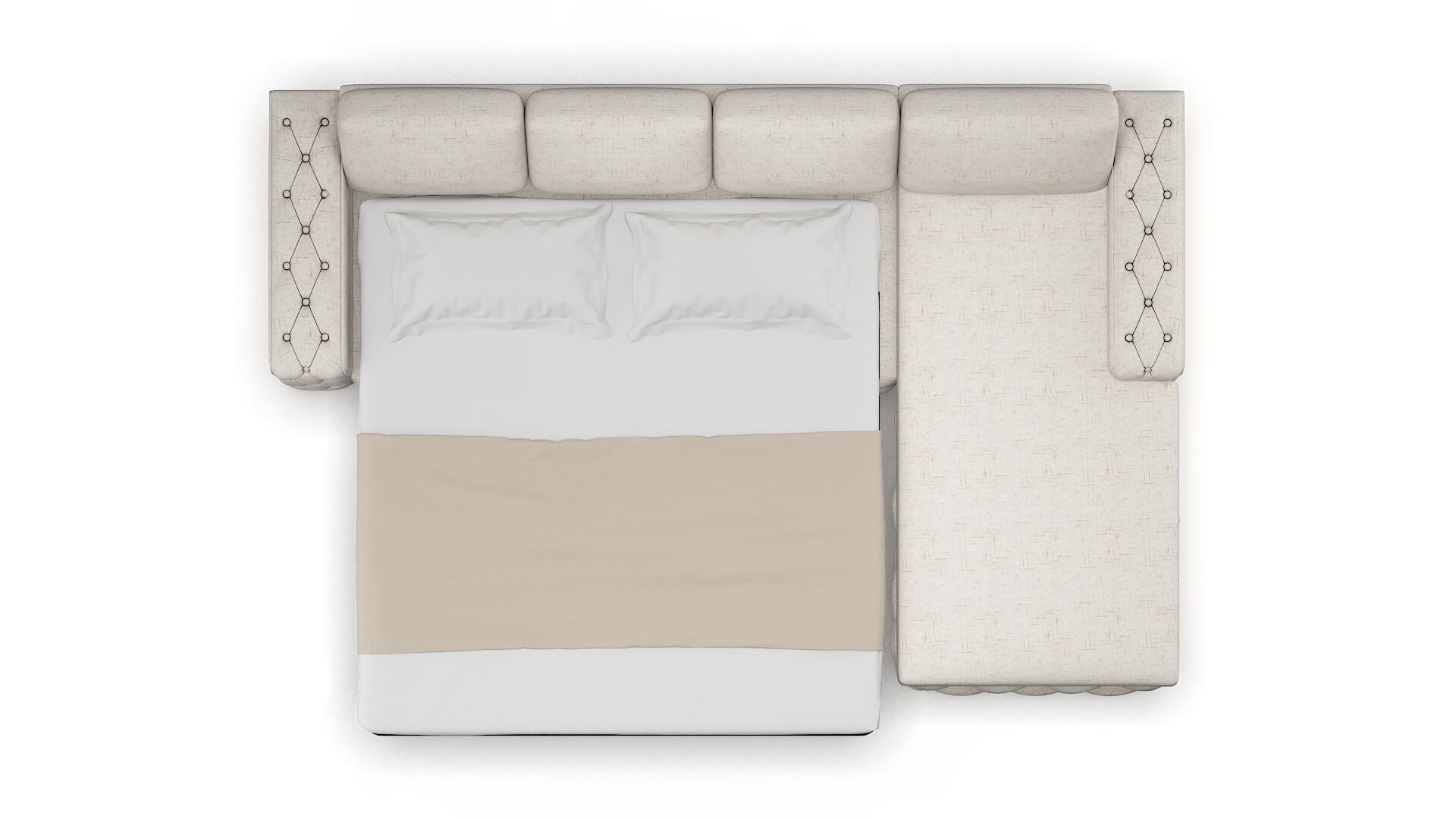 Windsor Oceanside Natural Panel Sleeper Espresso legs 3