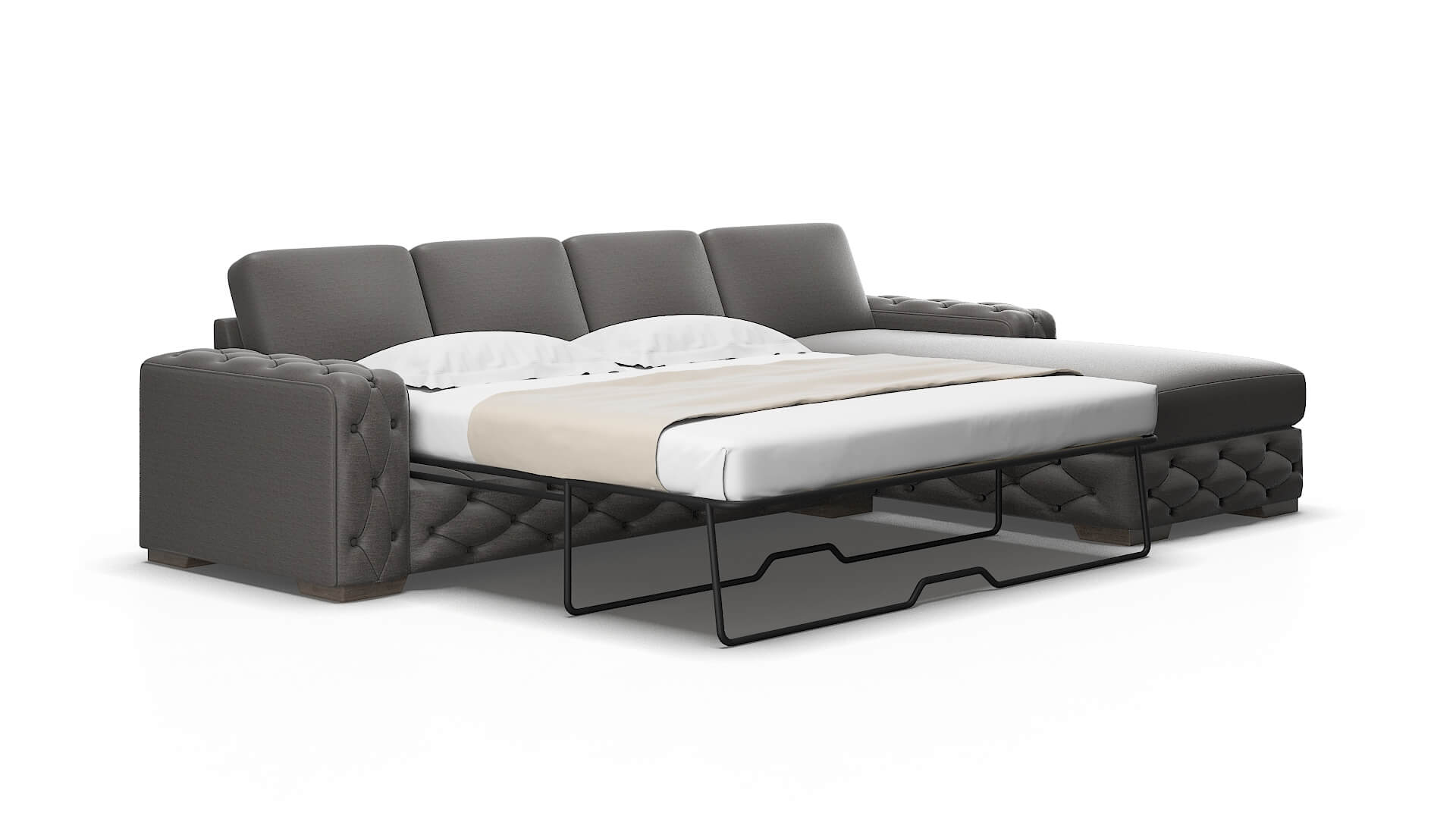 Windsor Oscar charcoal Panel sleeper Espresso Legs  2