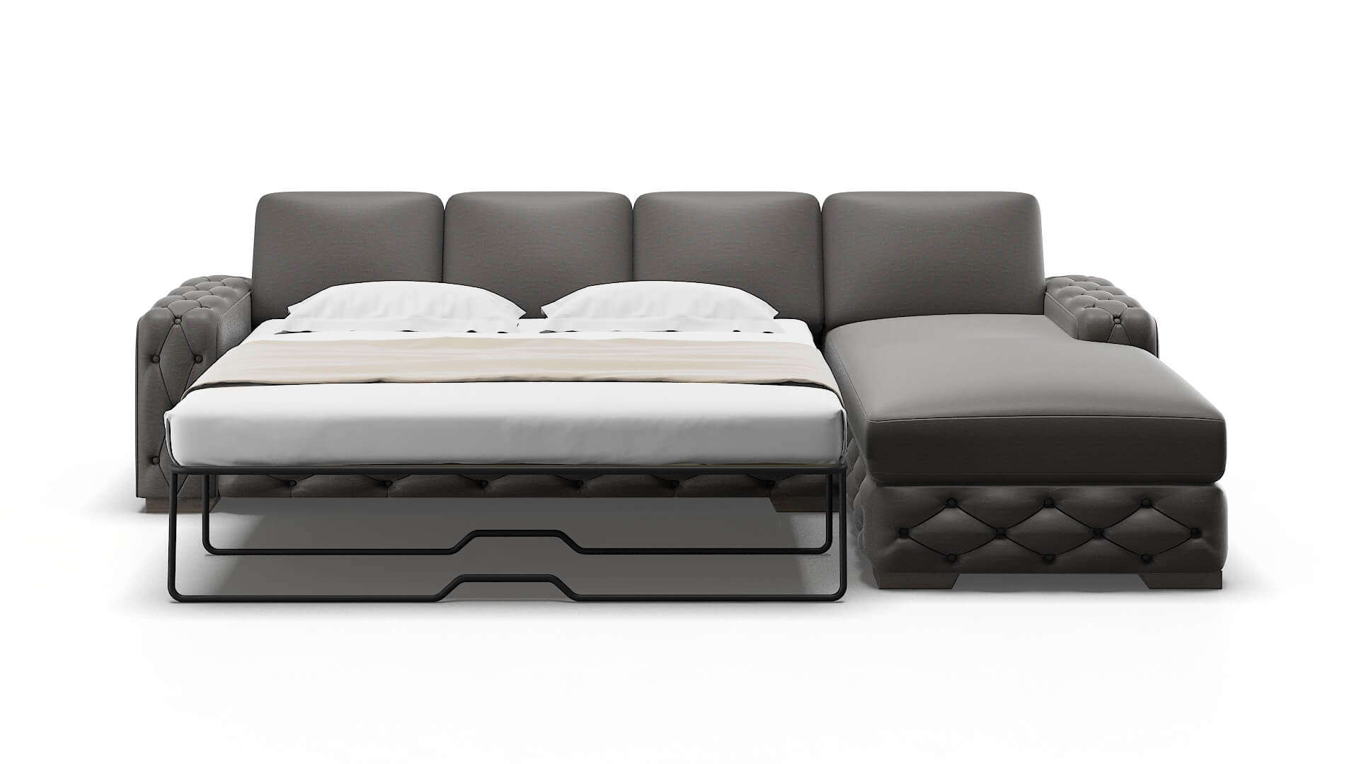 Windsor Oscar Grey Panel Sleeper Espresso legs 1