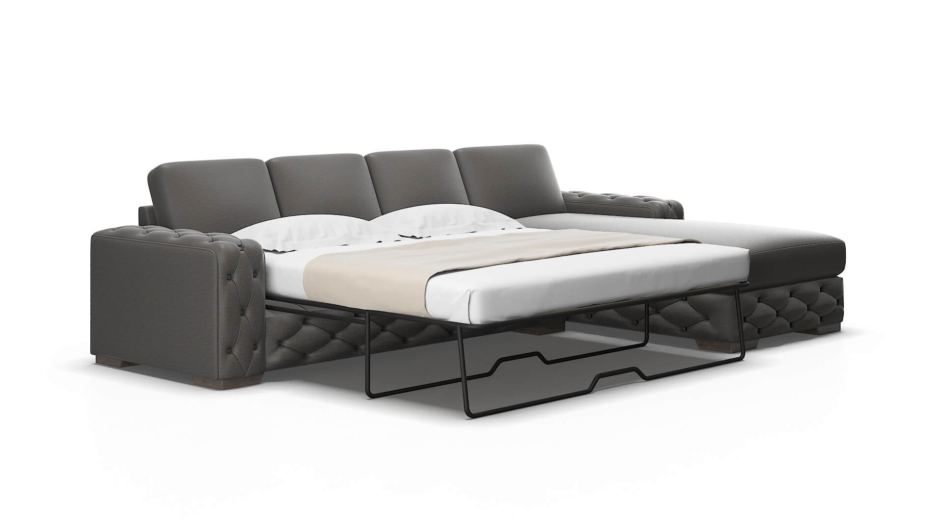 Windsor Oscar grey Panel sleeper Espresso Legs  2