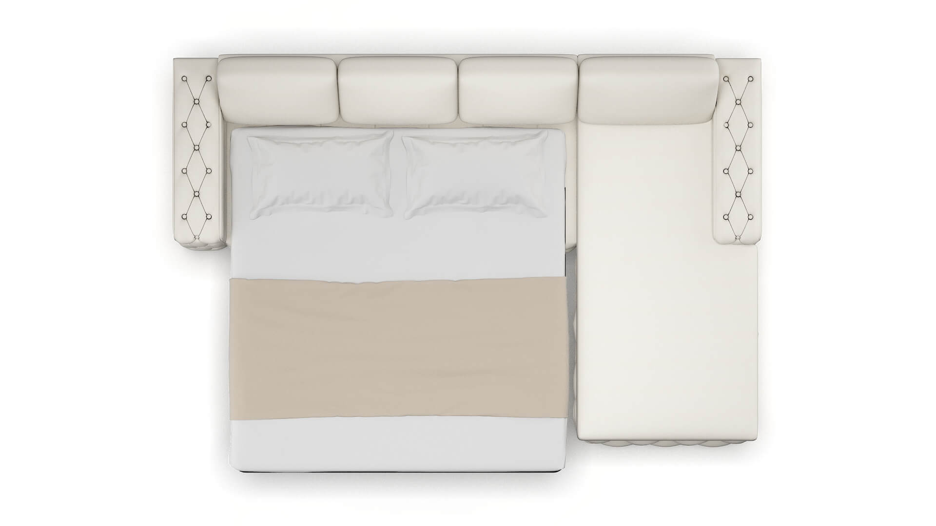 Windsor R_prize Cream Panel Sleeper Espresso legs 3