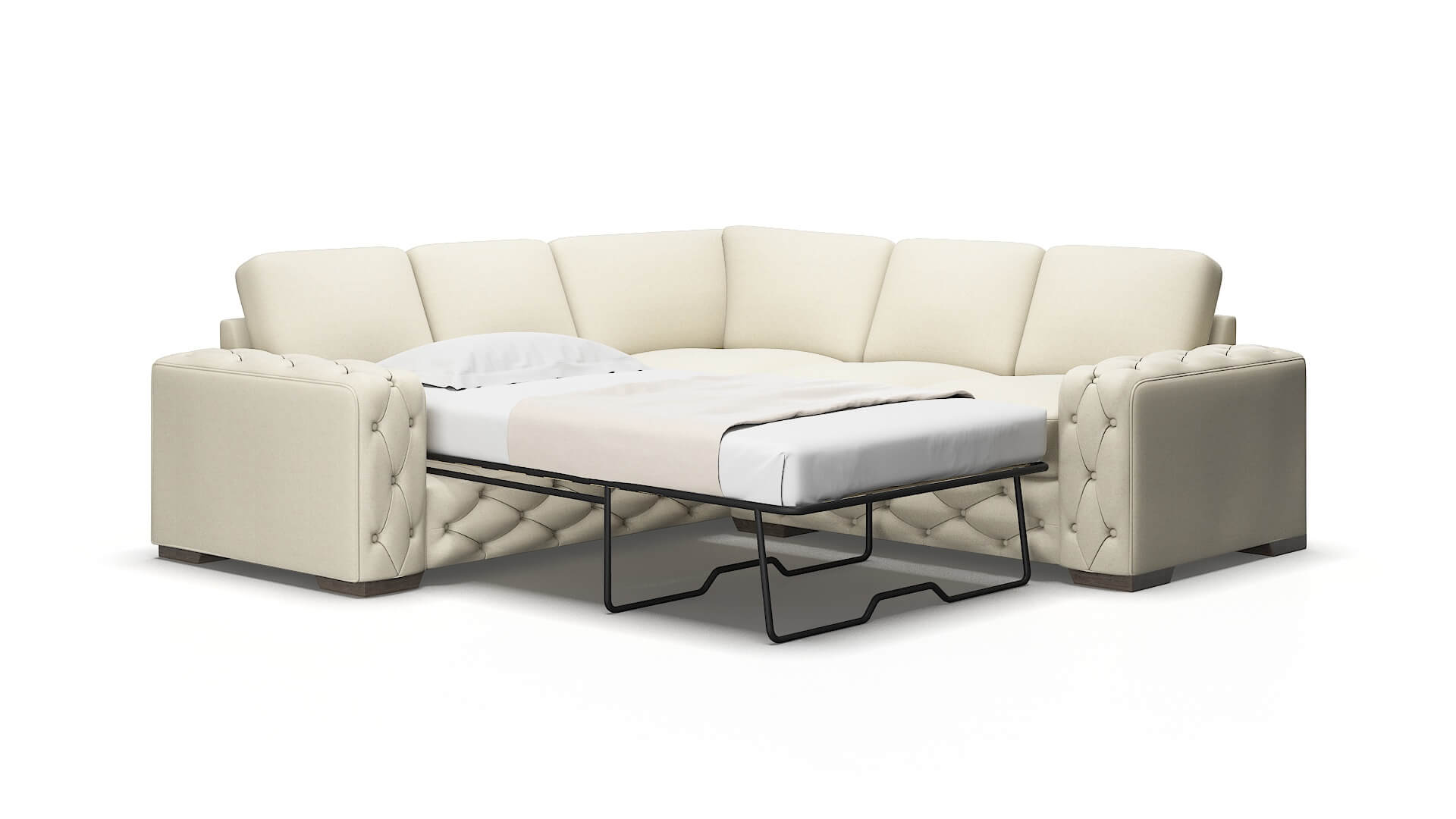 Windsor Redondo Oyster Sectional Sleeper Espresso legs 2