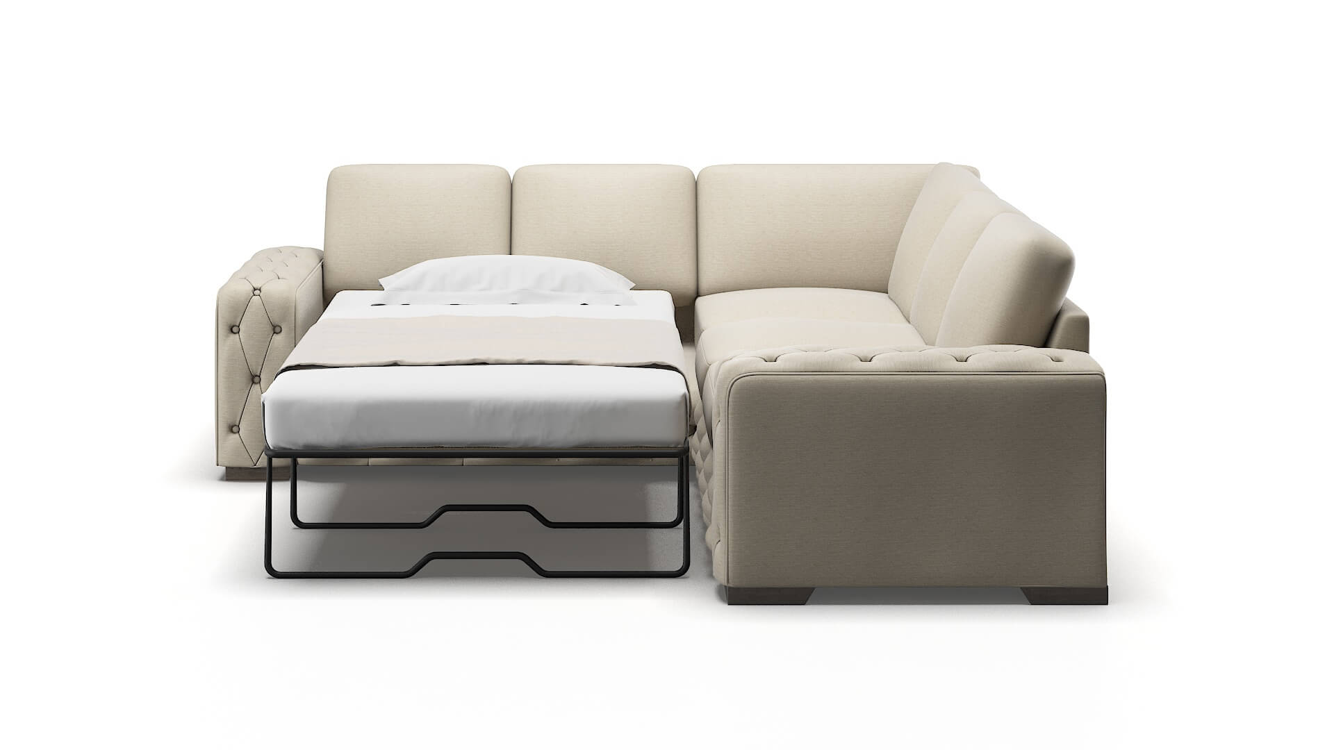 Windsor Rocket Dove Sectional Sleeper Espresso legs 1