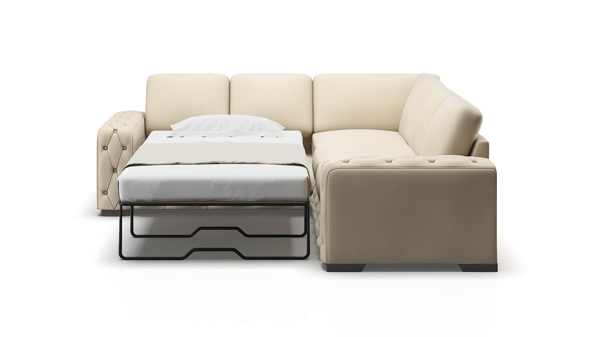 Windsor Rocket Sand Sectional Sleeper Espresso legs 1