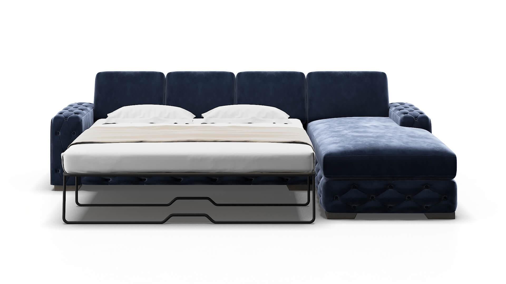 Windsor Royale Cobalt Panel Sleeper Espresso legs 1