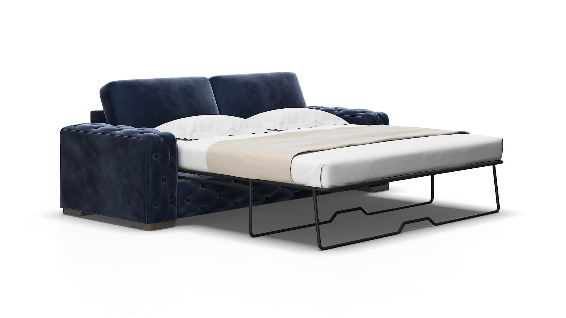 Windsor Royale cobalt Sofa sleeper Espresso Legs  2