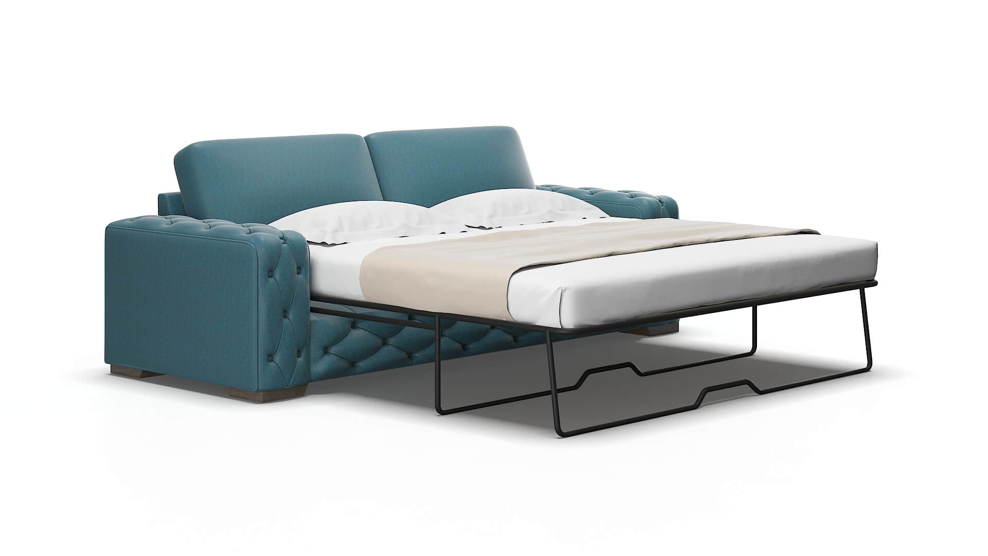 Windsor Royale electric_blue Sofa sleeper Espresso Legs  2