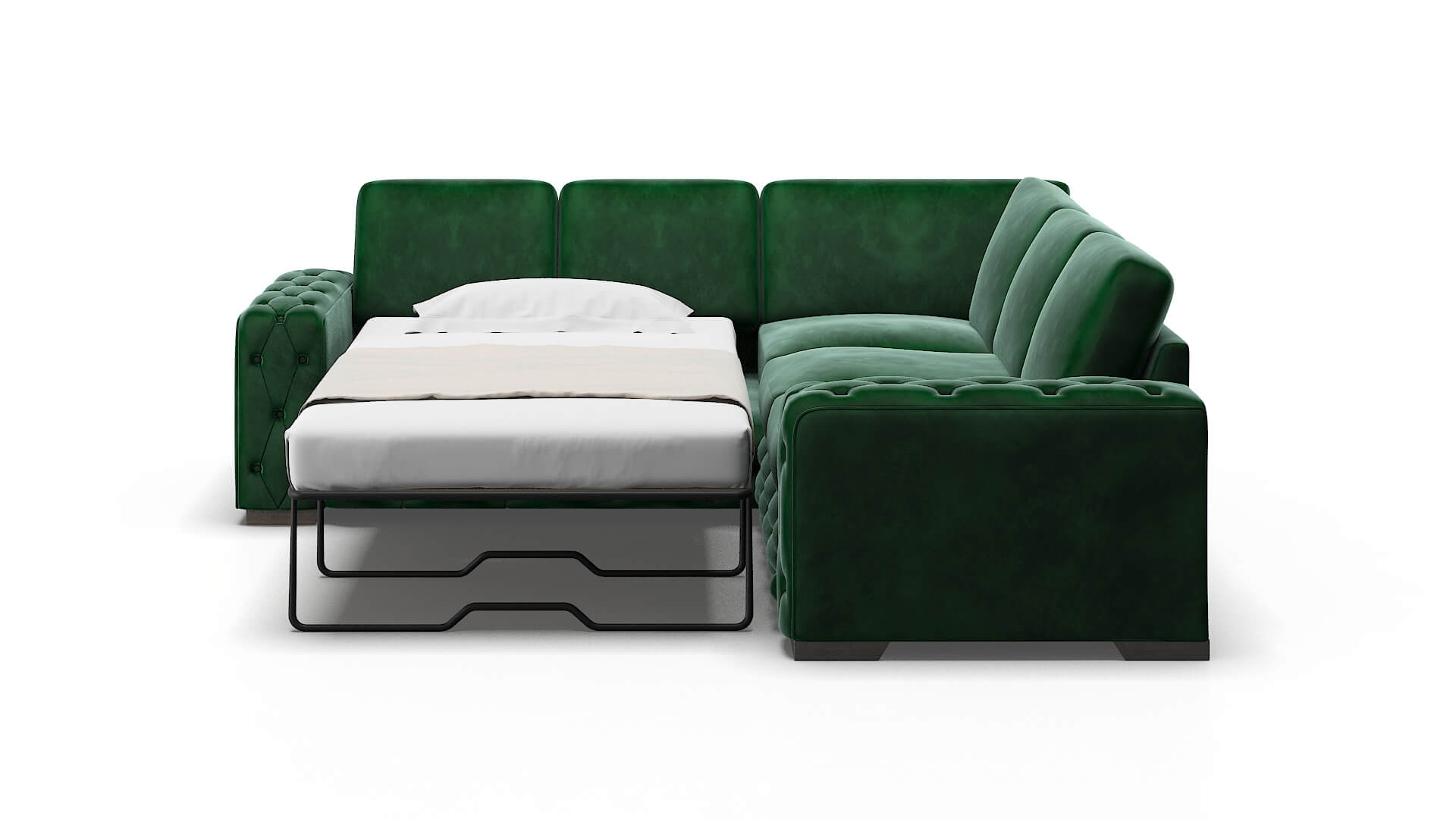 Windsor Royale Evergreen Sectional Sleeper Espresso legs 1