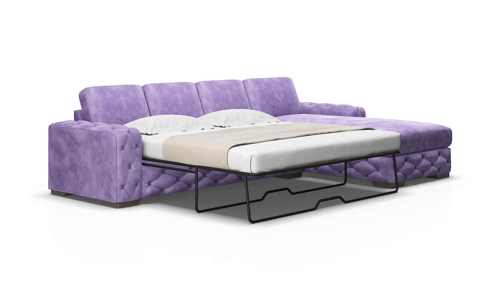 Windsor Royale lavender Panel sleeper Espresso Legs  2