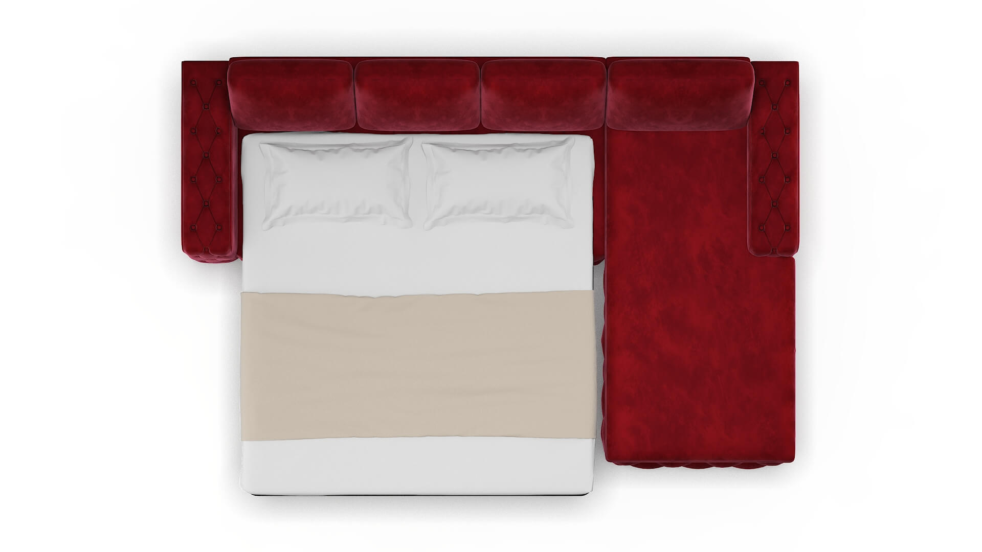 Windsor Royale Ruby Panel Sleeper Espresso legs 3