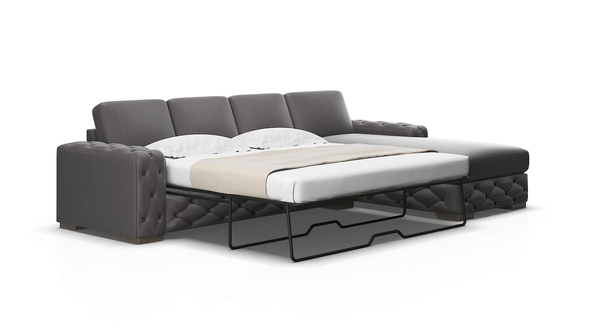 Windsor Sasha grey Panel sleeper Espresso Legs  2