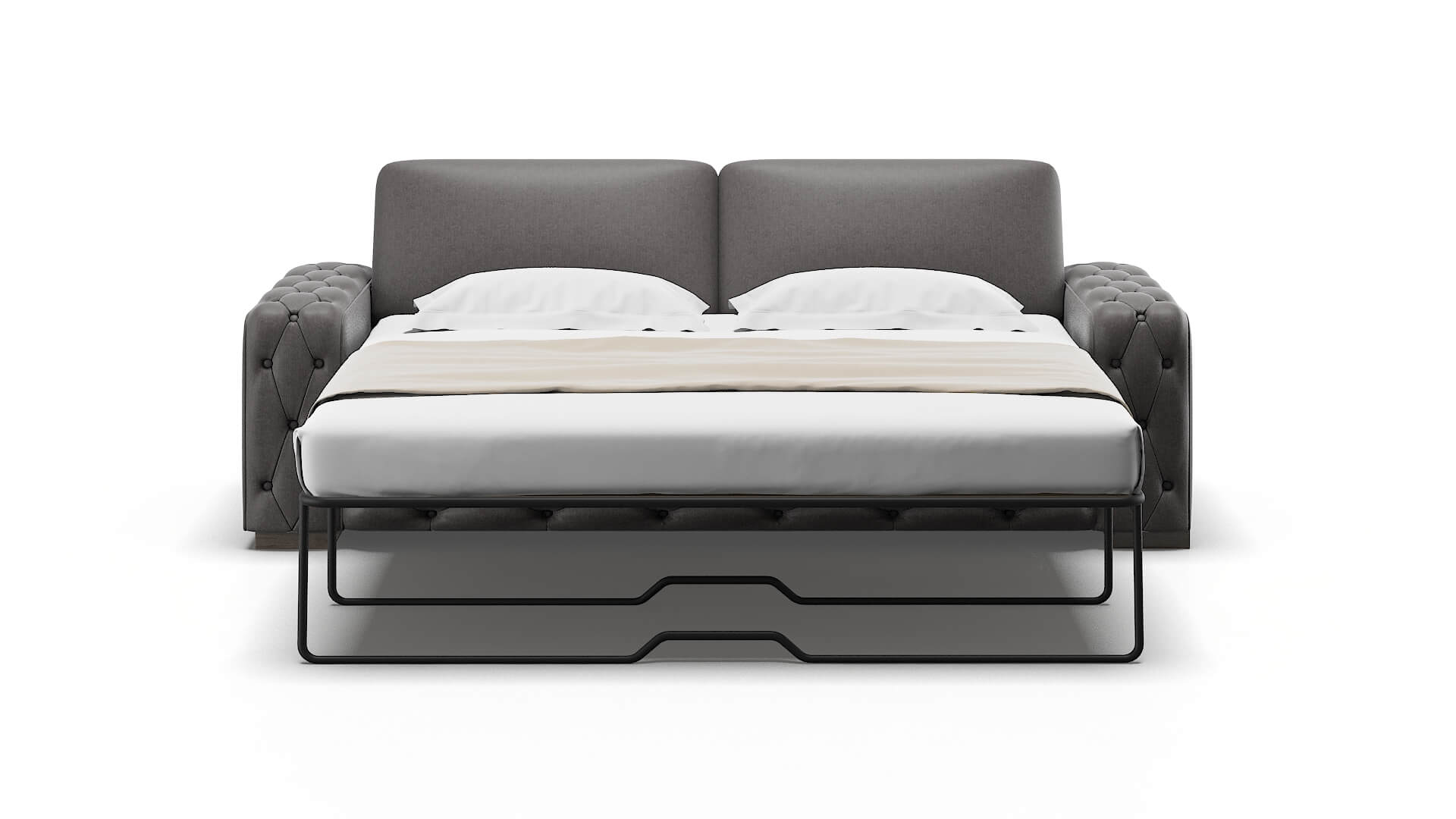 Windsor Sasha Grey Sofa Sleeper Espresso legs 1