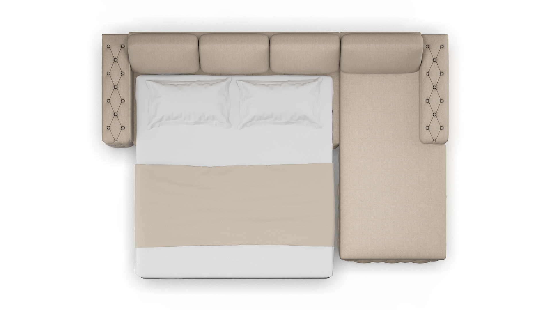 Windsor Sosoftness 74 Panel Sleeper Espresso legs 3