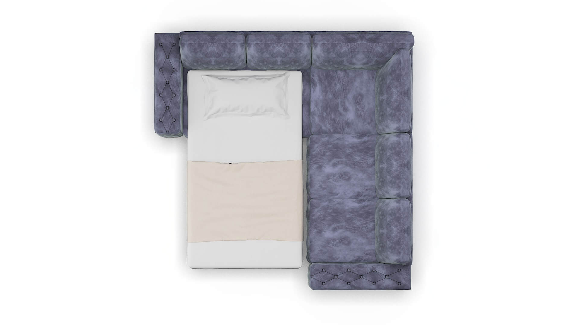 Windsor Terrain Dusk Sectional Sleeper Espresso legs 3