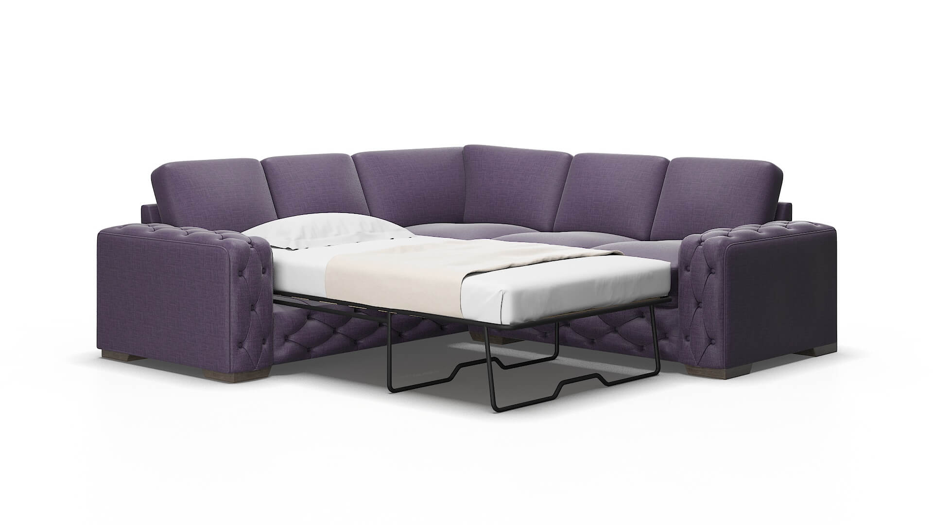 Windsor Tess Blackberry Sectional Sleeper Espresso legs 2