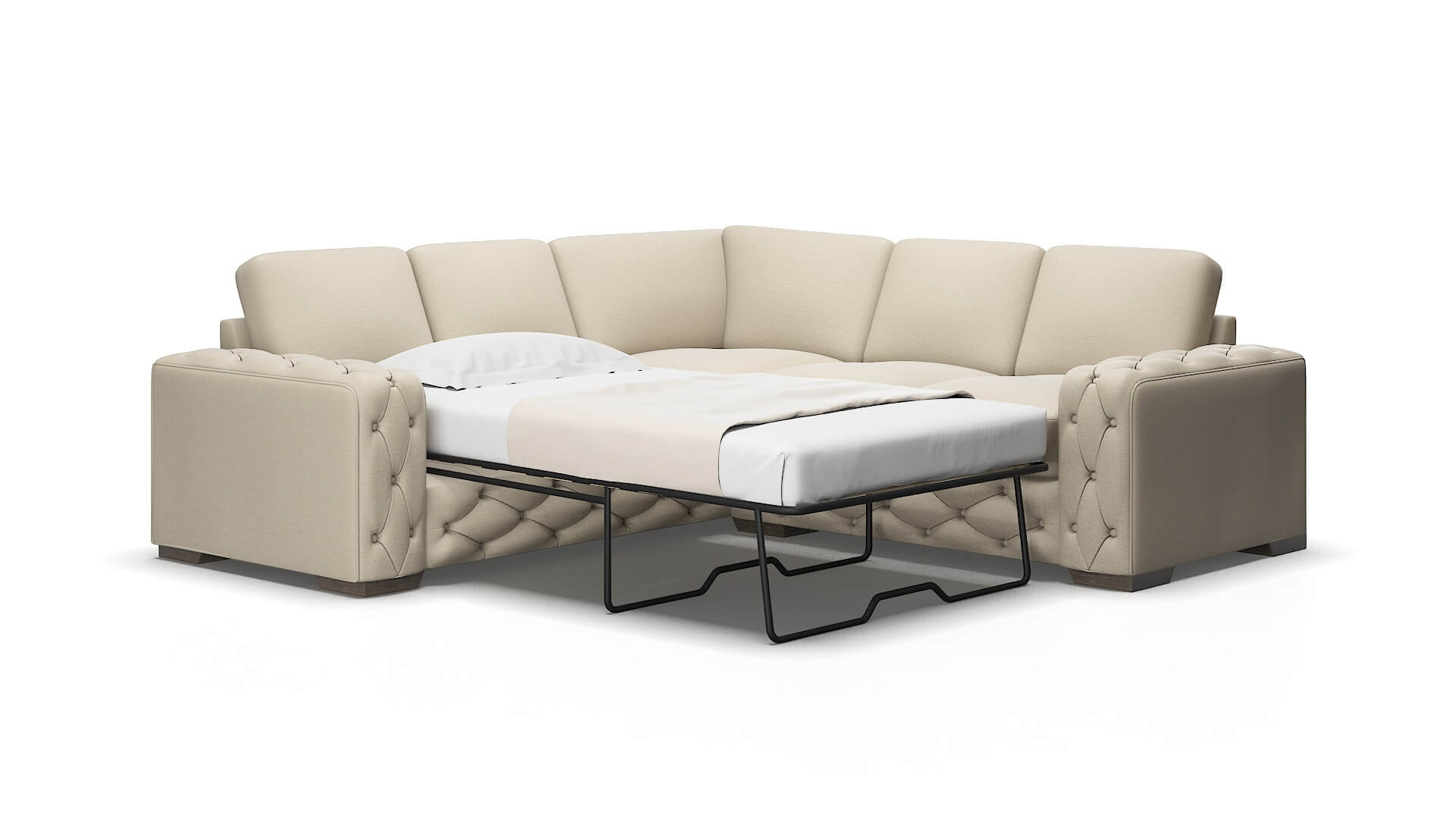 Windsor Urban_d Silver Sectional Sleeper Espresso legs 2