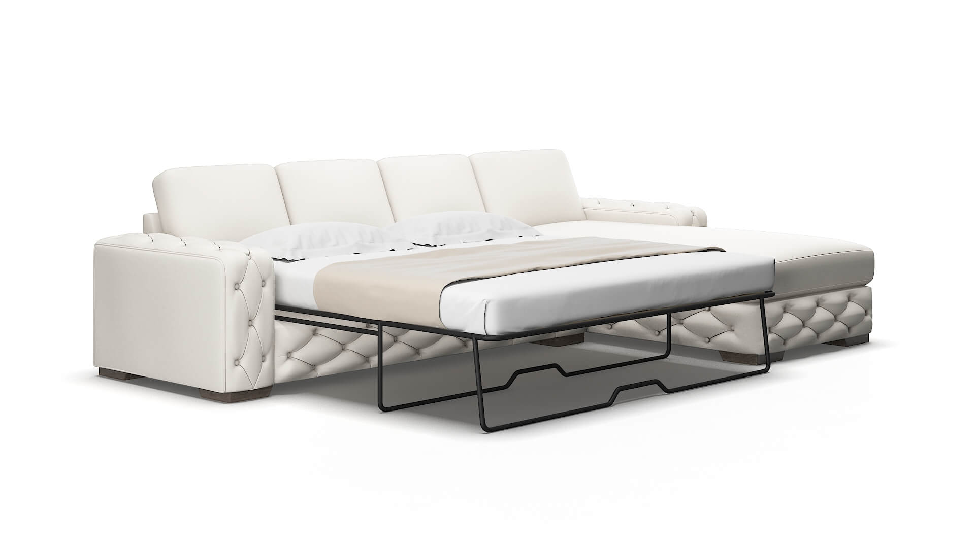 Windsor Venice Eggshell Panel Sleeper Espresso legs 2