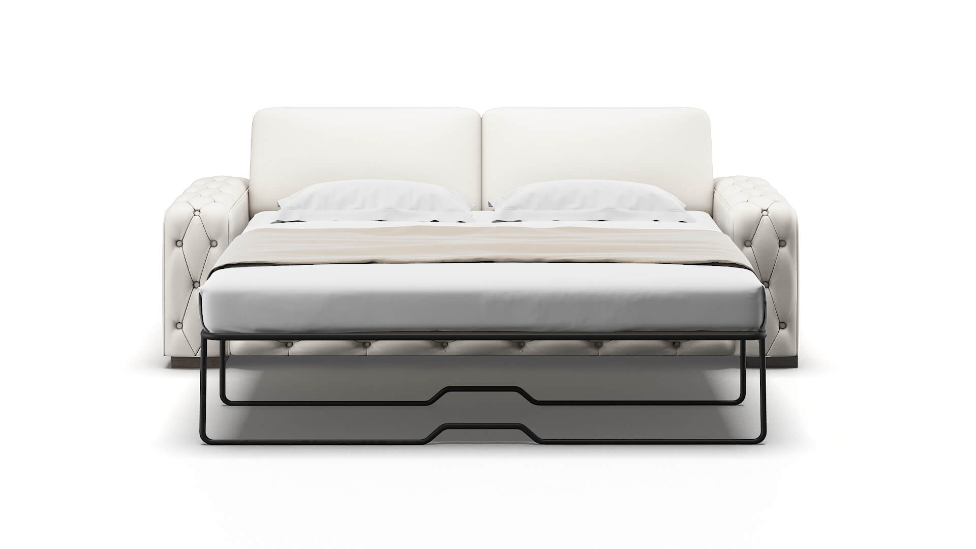 Windsor Venice Eggshell Sofa Sleeper Espresso legs 1