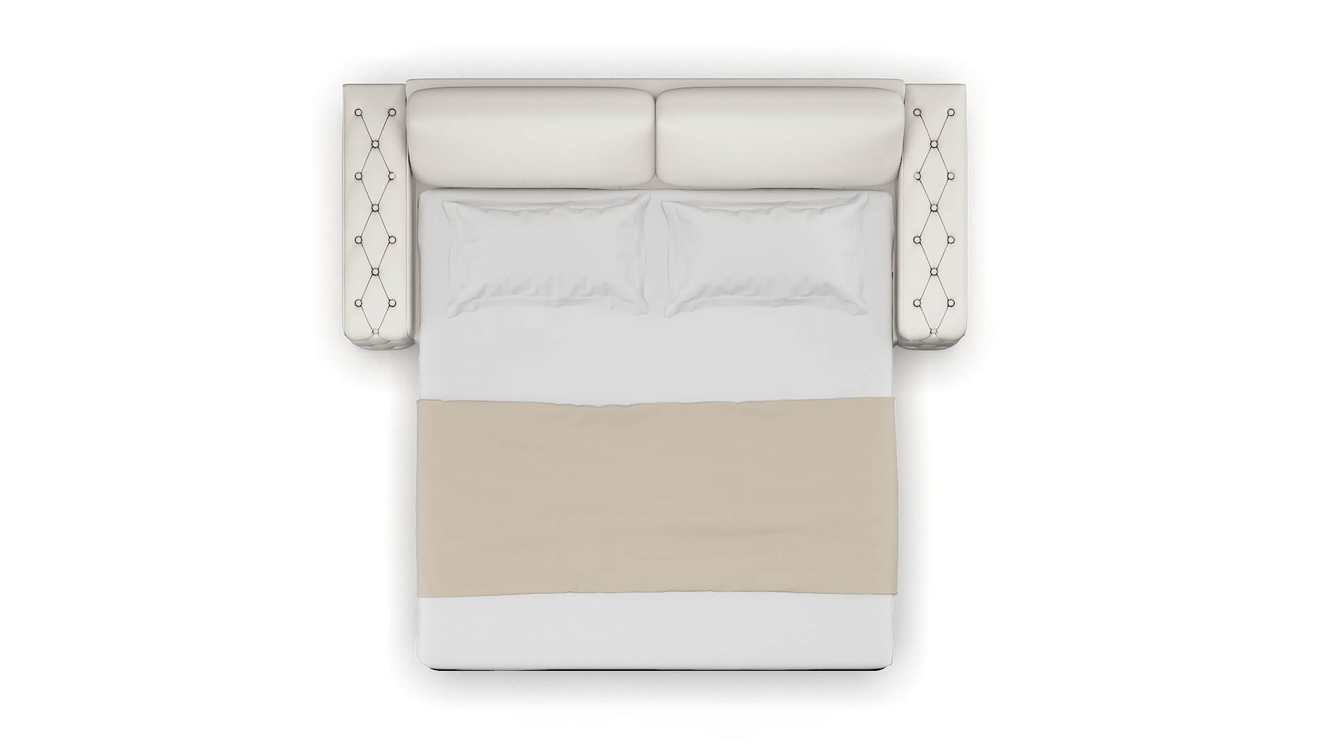 Windsor Venice Eggshell Sofa Sleeper Espresso legs 3