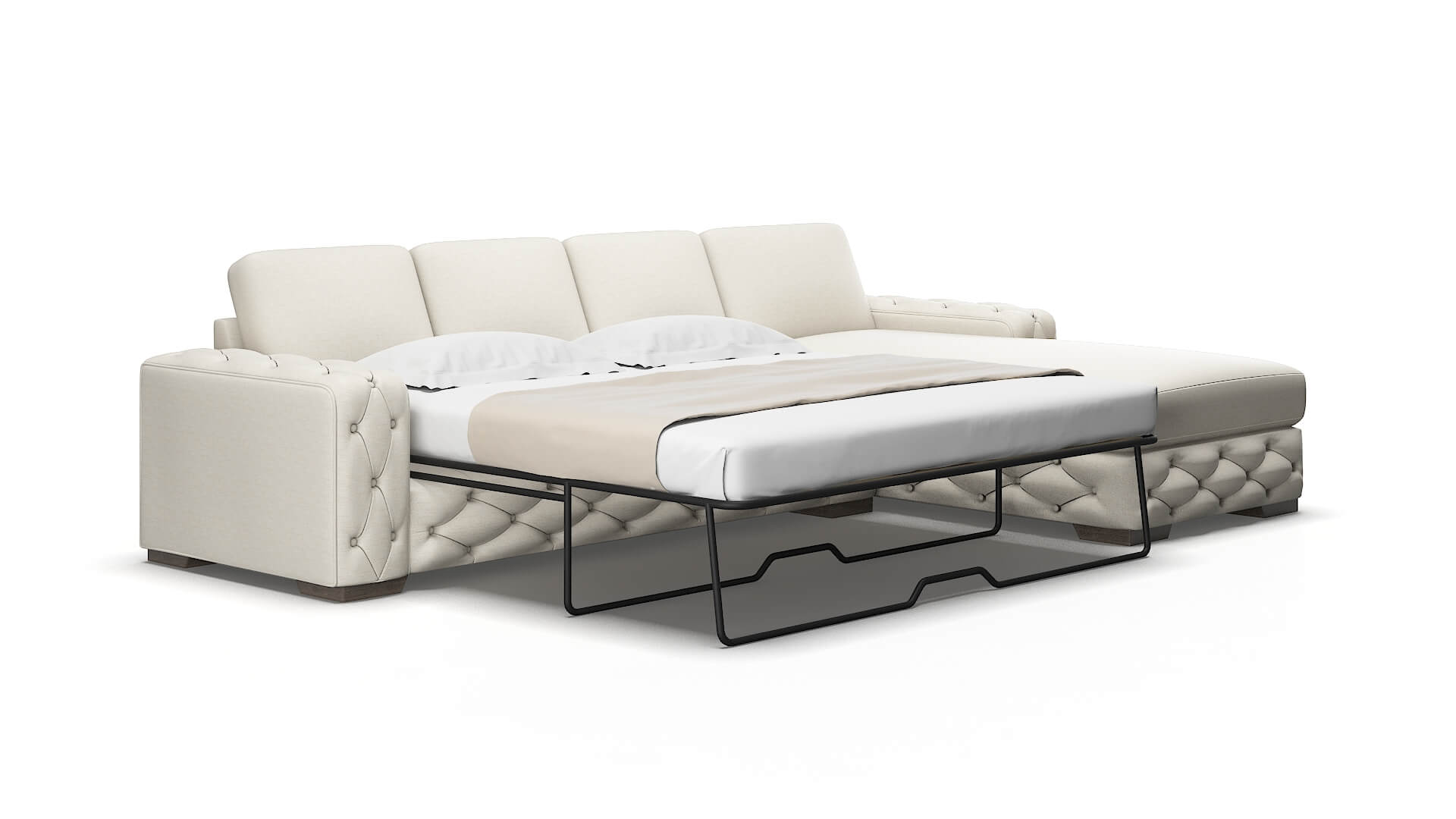 Windsor Venus cream Panel sleeper Espresso Legs  2