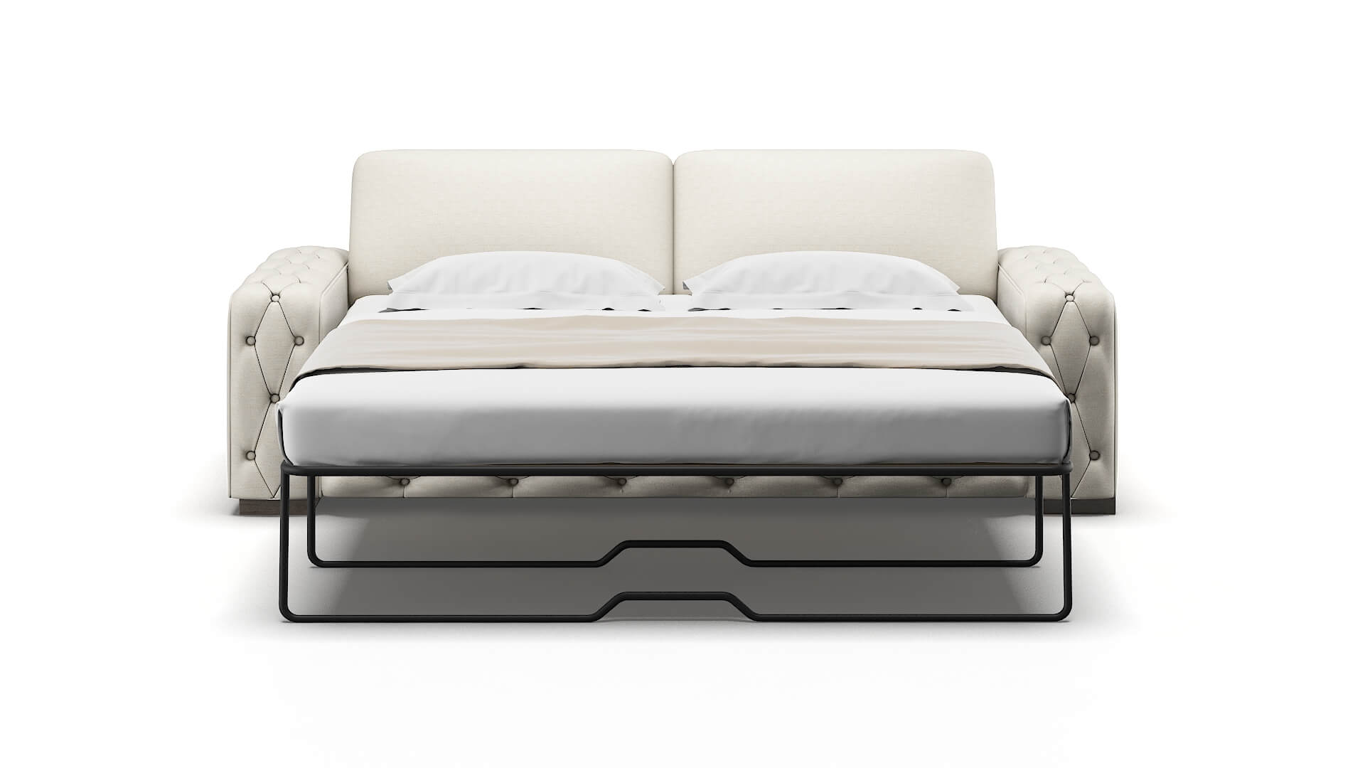 Windsor Venus Cream Sofa Sleeper Espresso legs 1