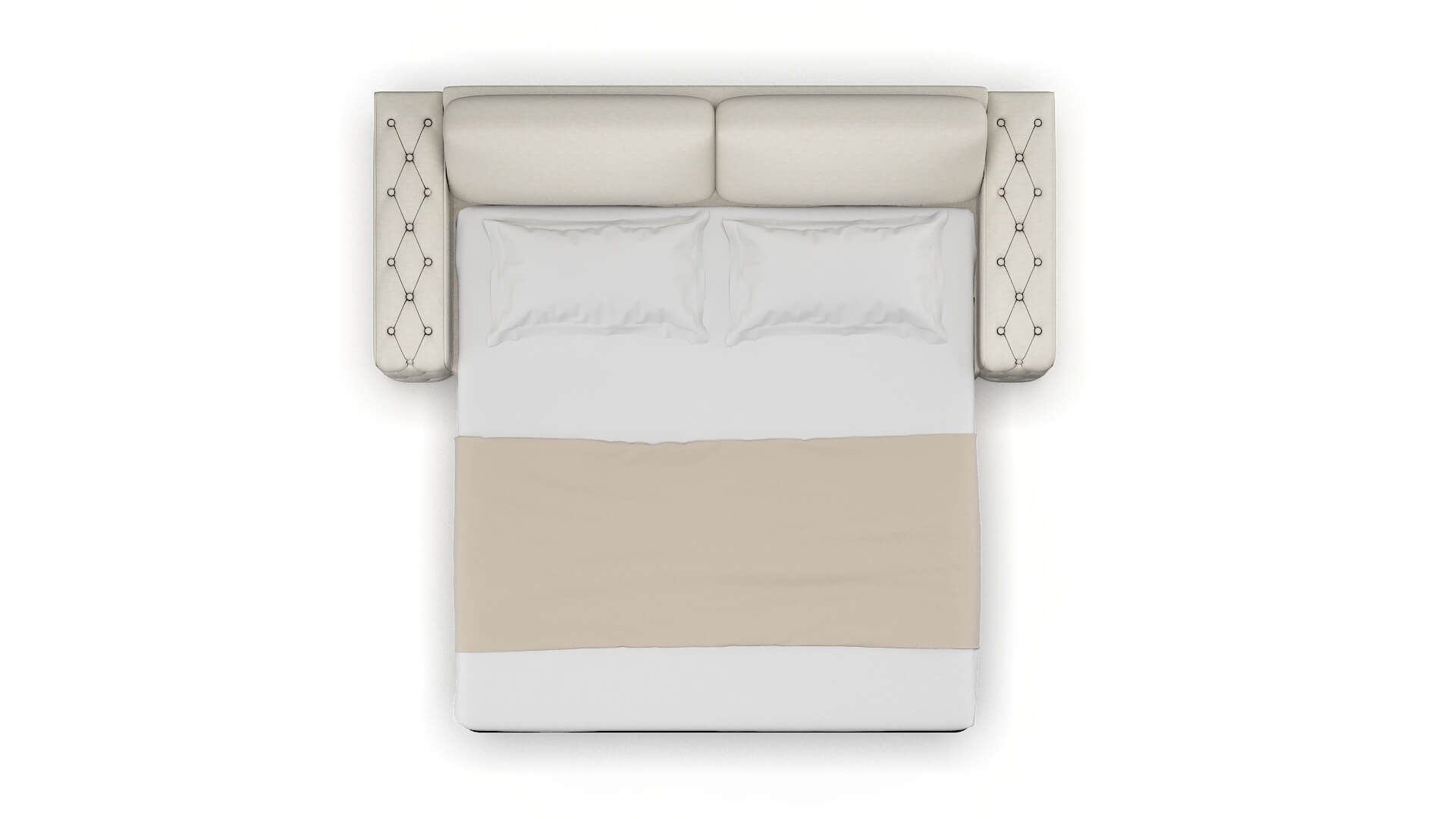 Windsor Venus Cream Sofa Sleeper Espresso legs 3