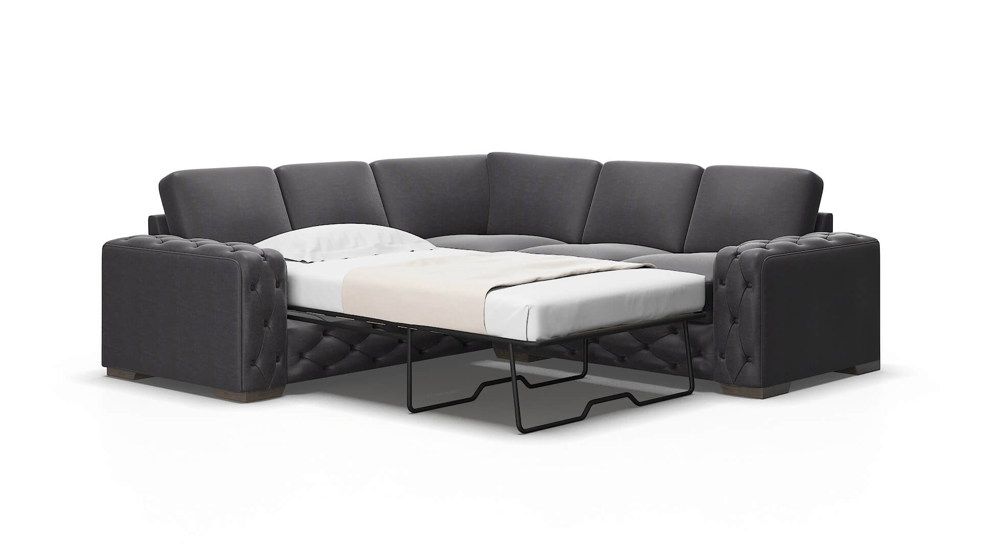Windsor Venus onyx Sectional sleeper Espresso Legs  2
