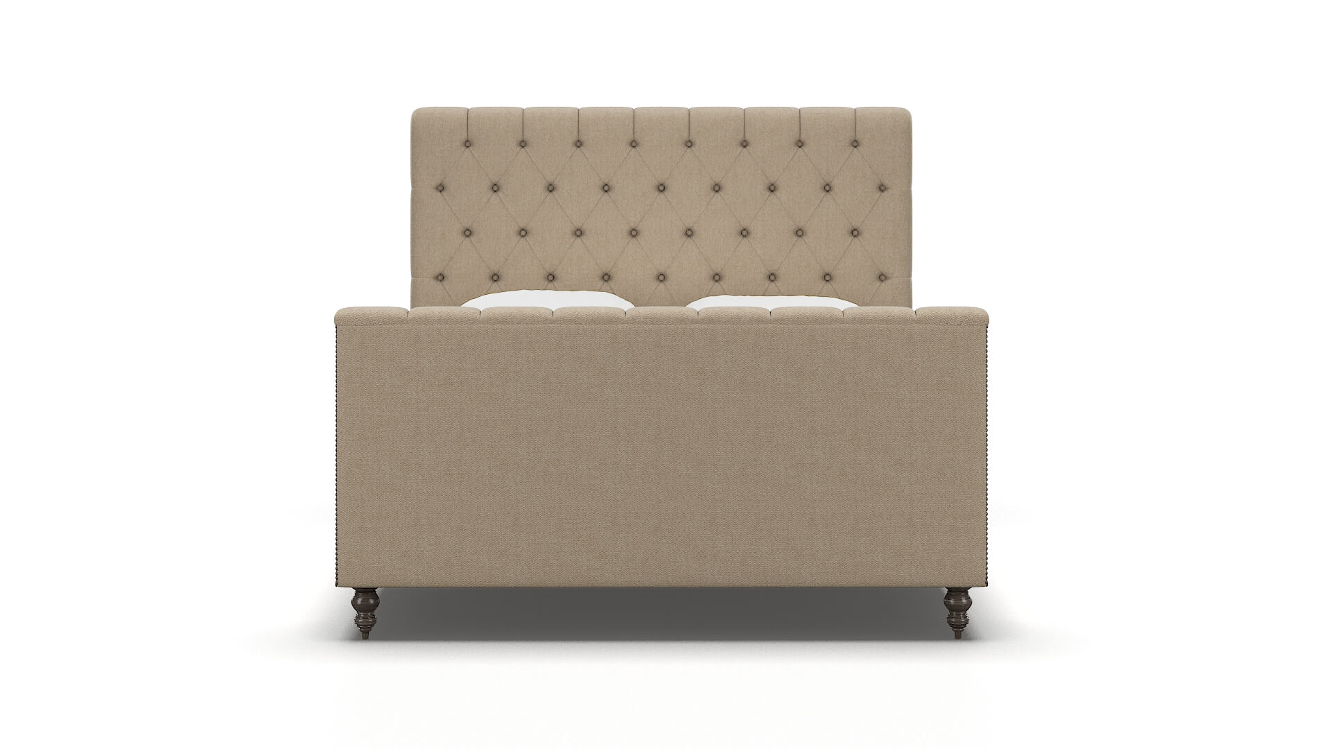 Sophia Avenger Burlap Bed espresso legs 1