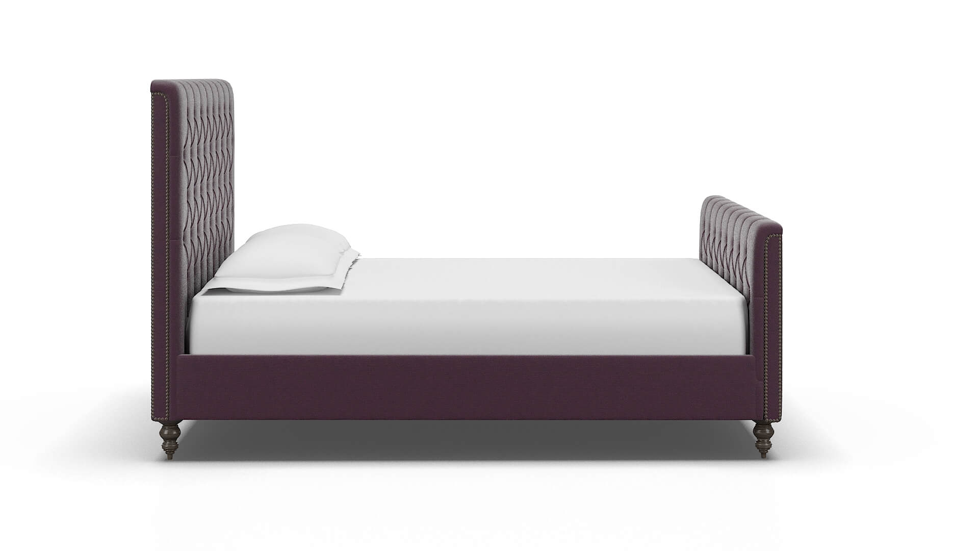 Sophia Bella Aubergine Bed espresso legs 3