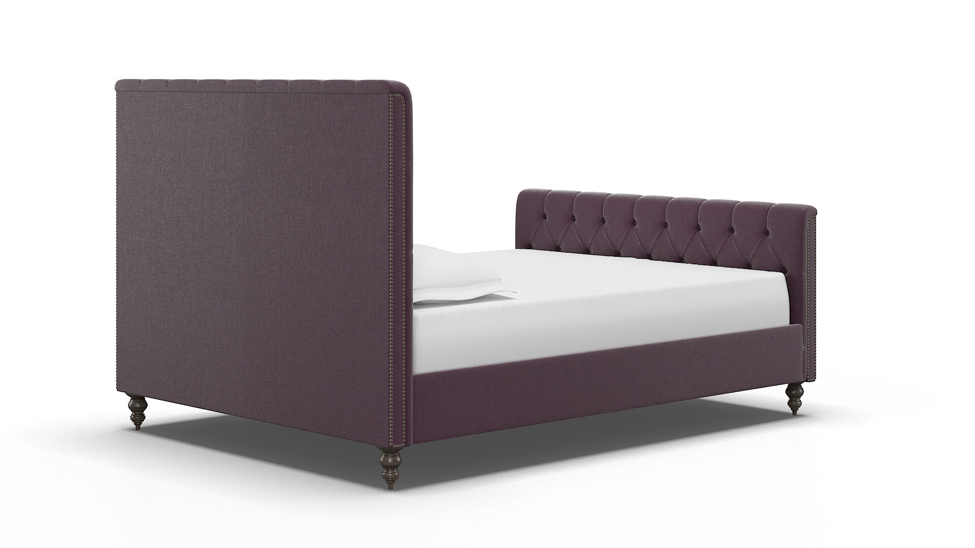 Sophia Bella Aubergine Bed espresso legs 4