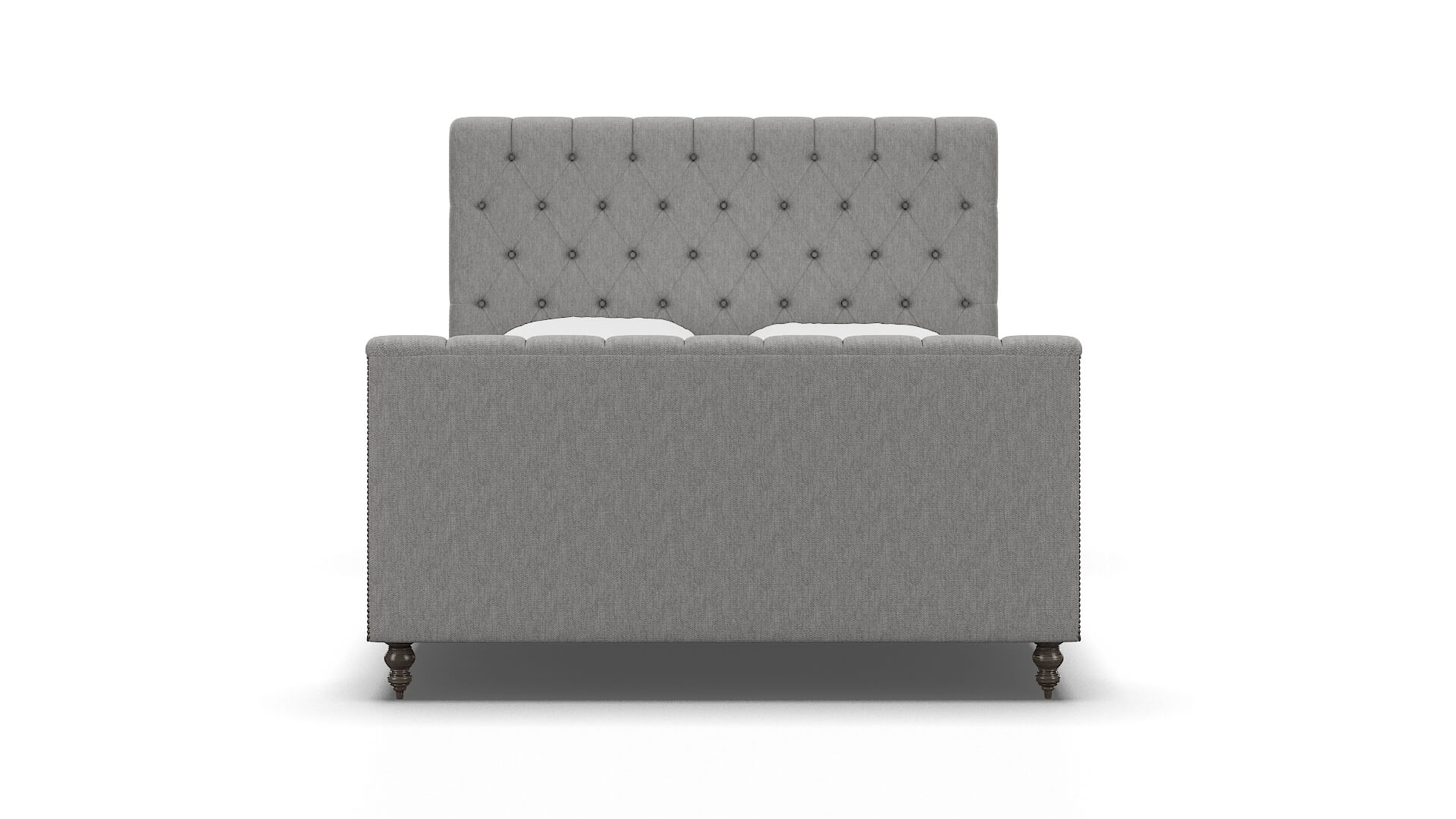 Sophia Bungalow Graphite Bed espresso legs 1