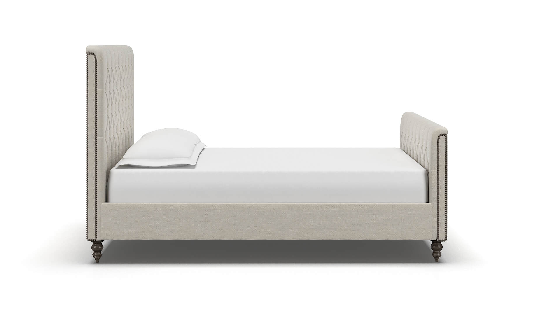 Sophia Bungalow Ivory Bed espresso legs 3