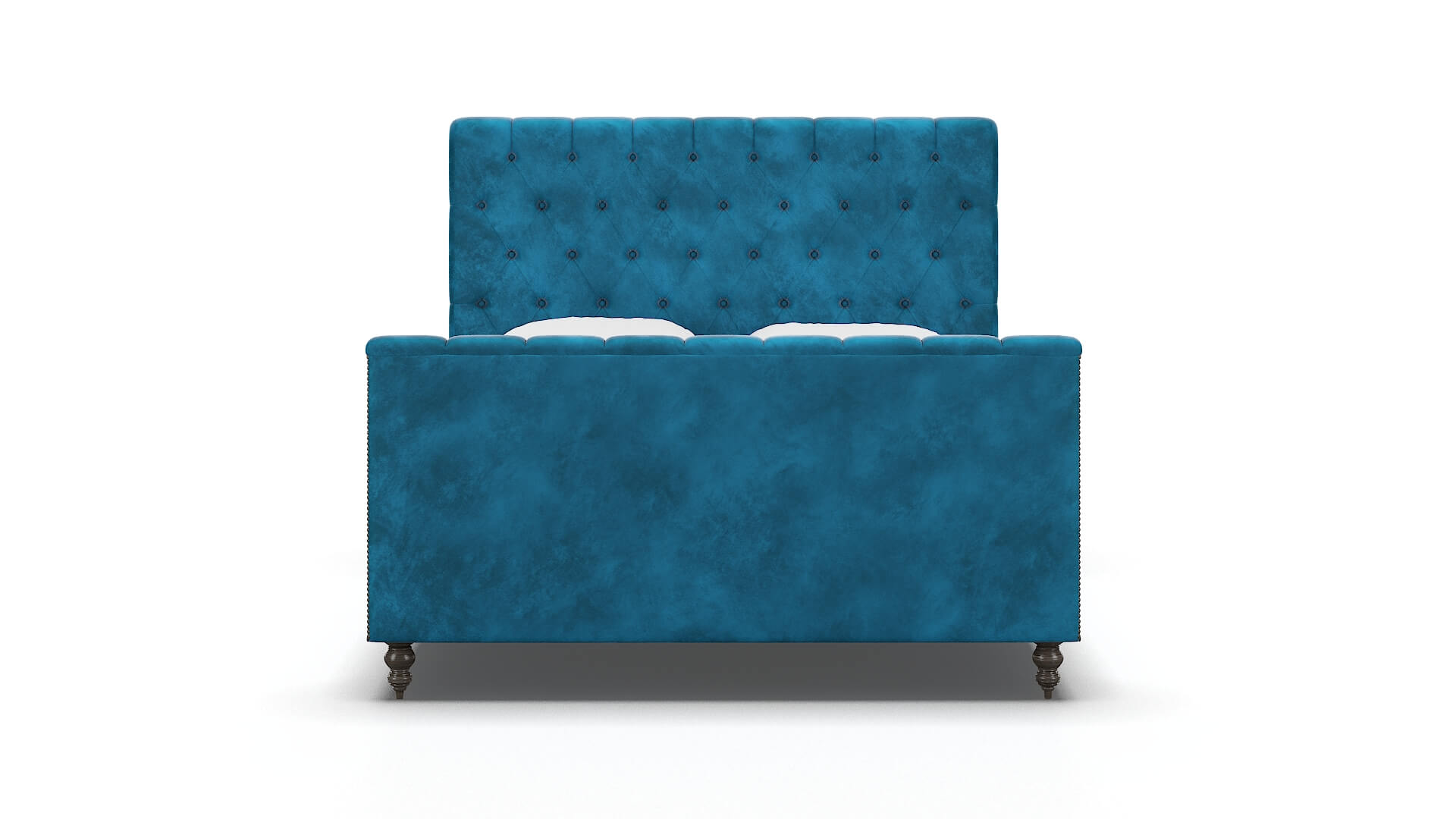 Sophia Buzz Teal Bed espresso legs 1