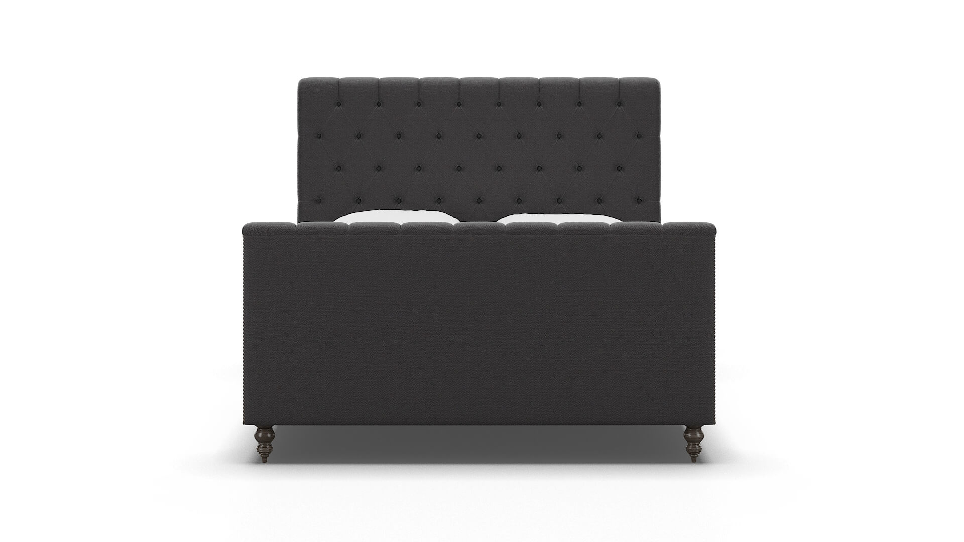 Sophia Catalina Charcoal Bed espresso legs 1