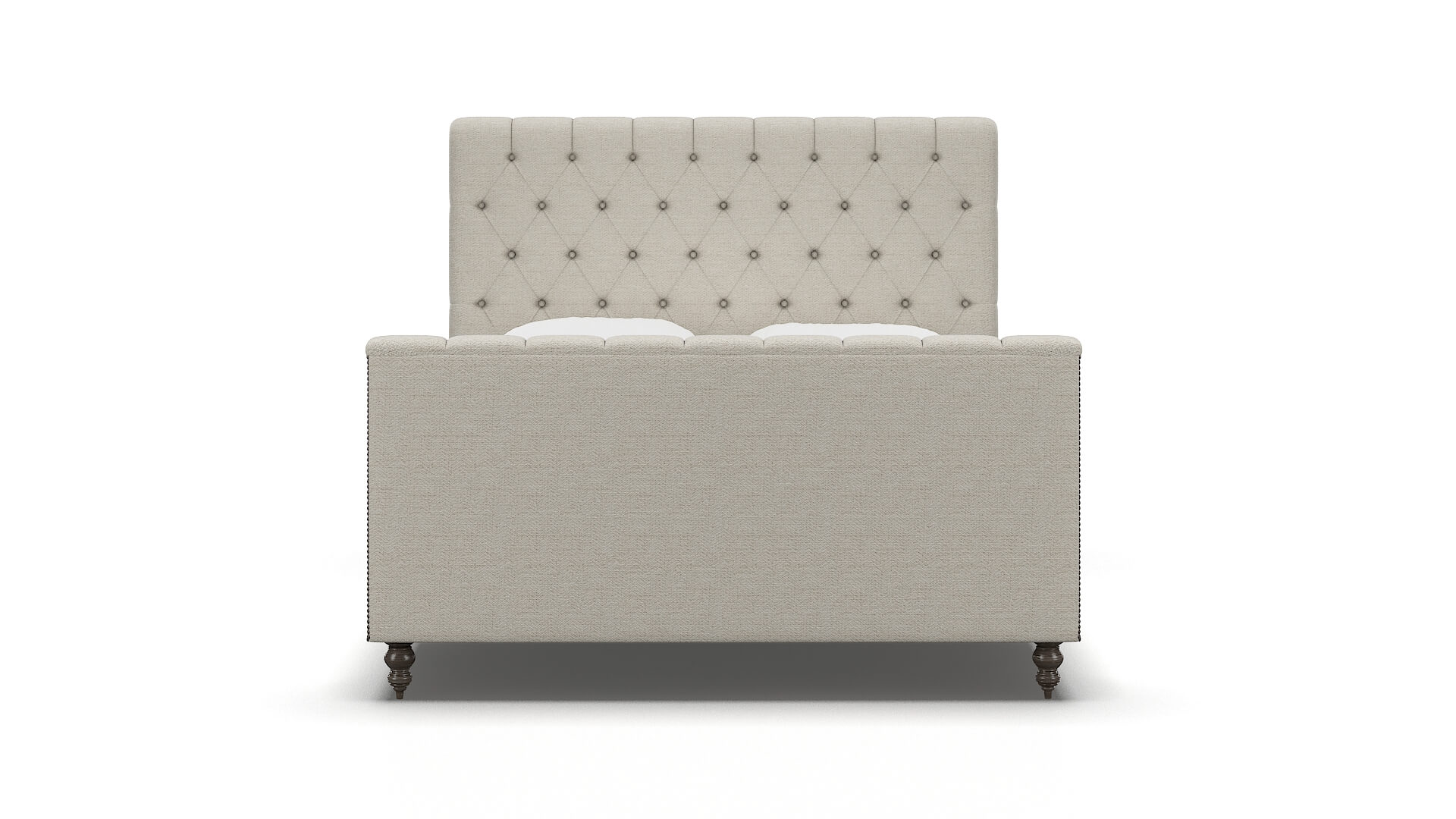 Sophia Catalina Linen Bed espresso legs 1