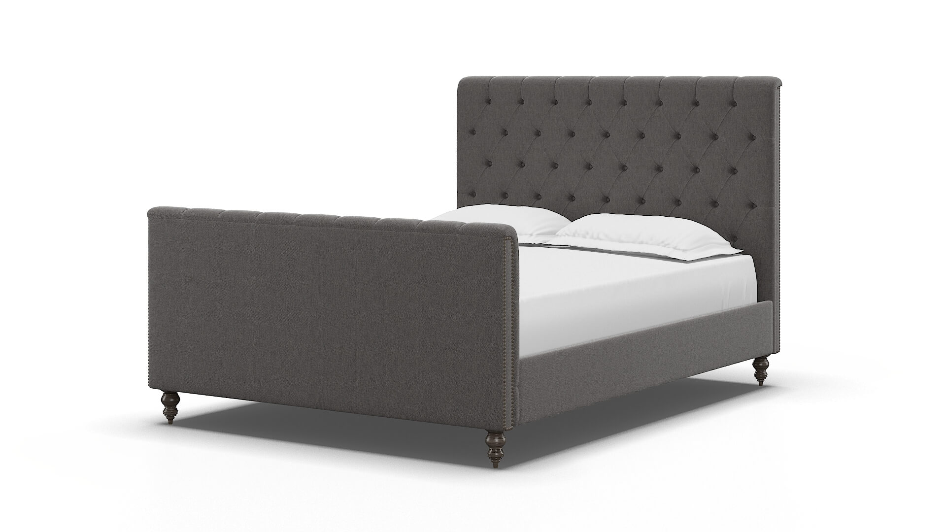 Sophia Cosmo Charcoal Bed espresso legs 5
