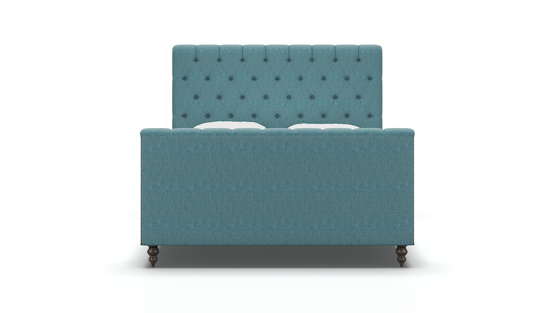 Sophia Cosmo Turquoise Bed espresso legs 1