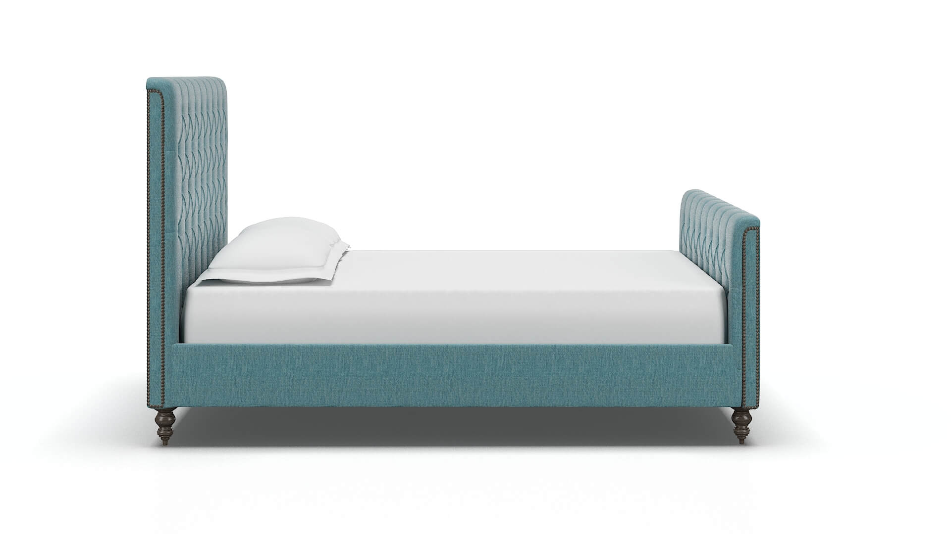 Sophia Cosmo Turquoise Bed espresso legs 3