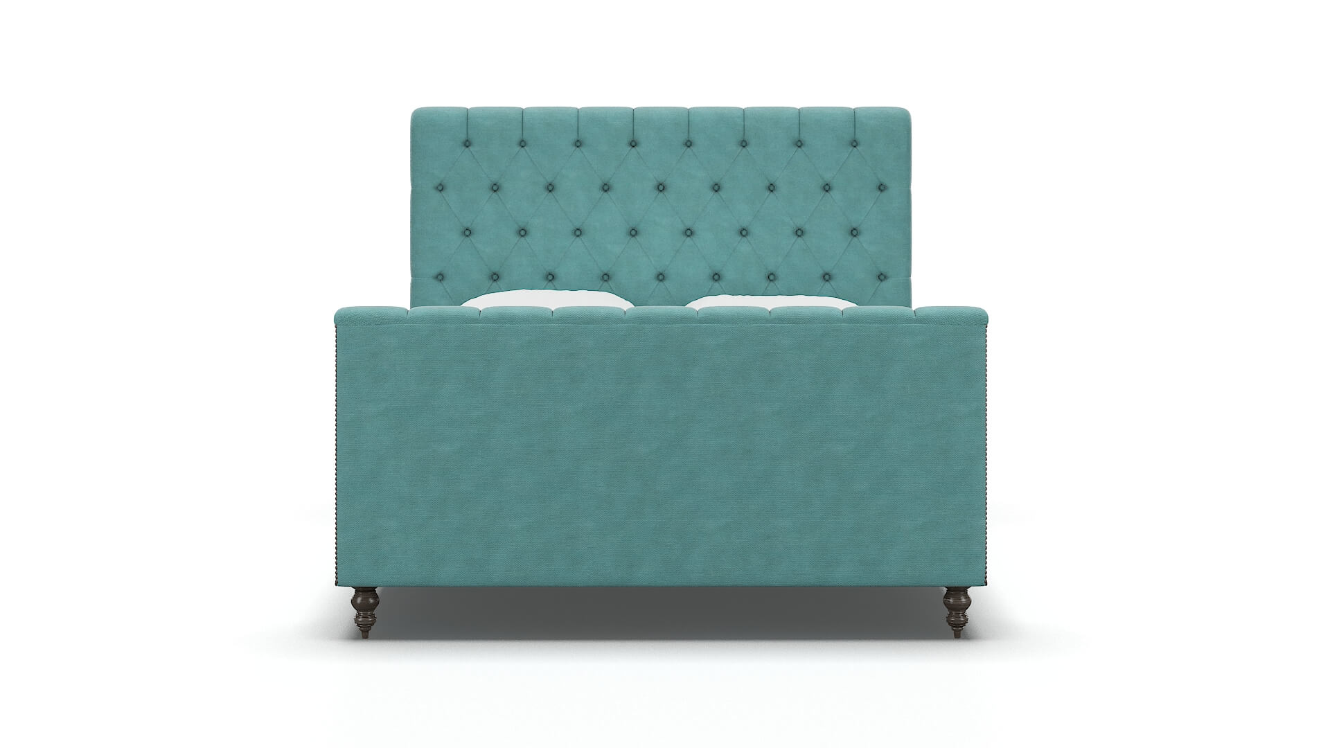 Sophia Curious Turquoise chair espresso legs
